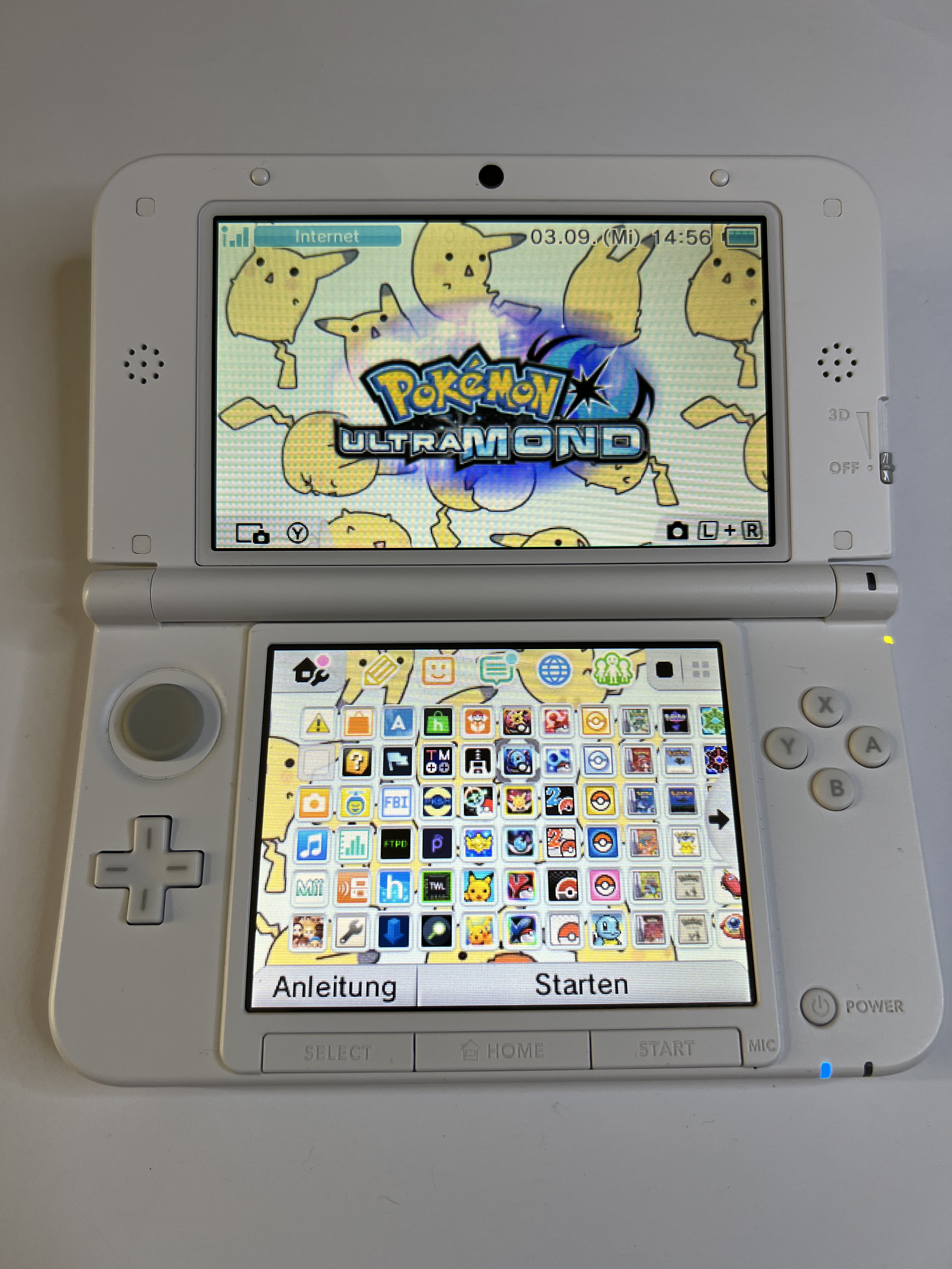 Nintendo 3DS XL Konsole in weiss mit 128GB, Pokemon Bank, Poke Mover & vielen Extras