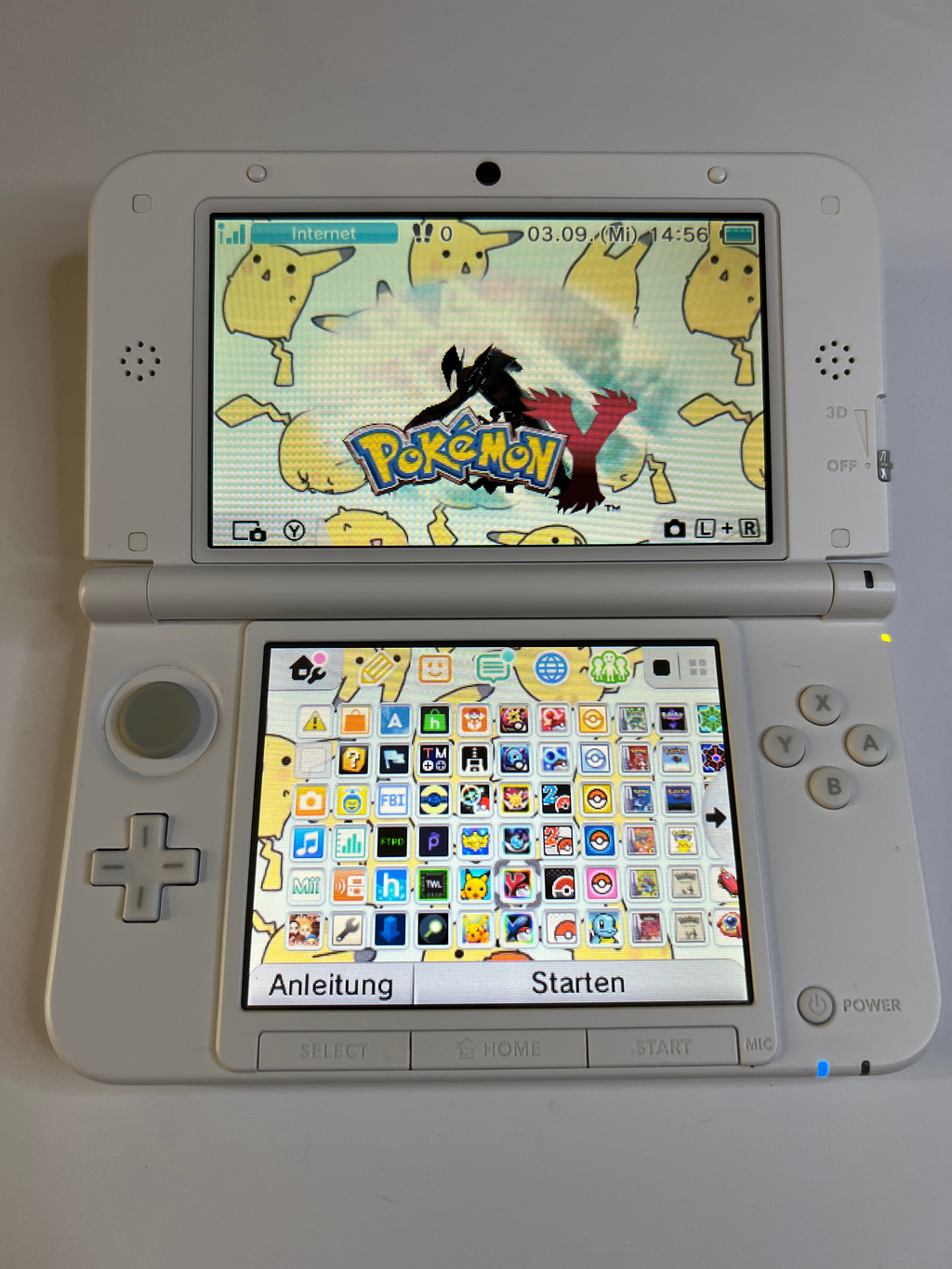 Nintendo 3DS XL Konsole in weiss mit 128GB, Pokemon Bank, Poke Mover & vielen Extras