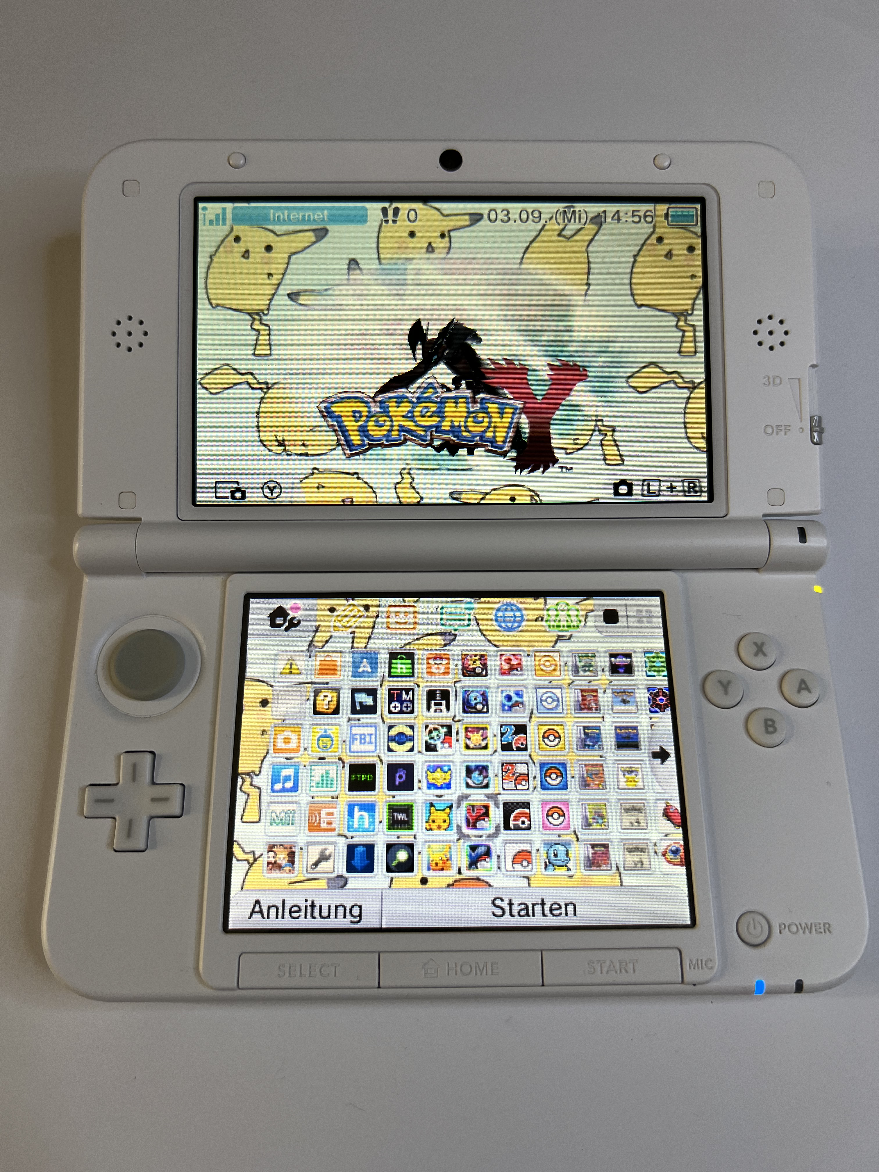 Nintendo 3DS XL Konsole in weiss mit 128GB, Pokemon Bank, Poke Mover & vielen Extras