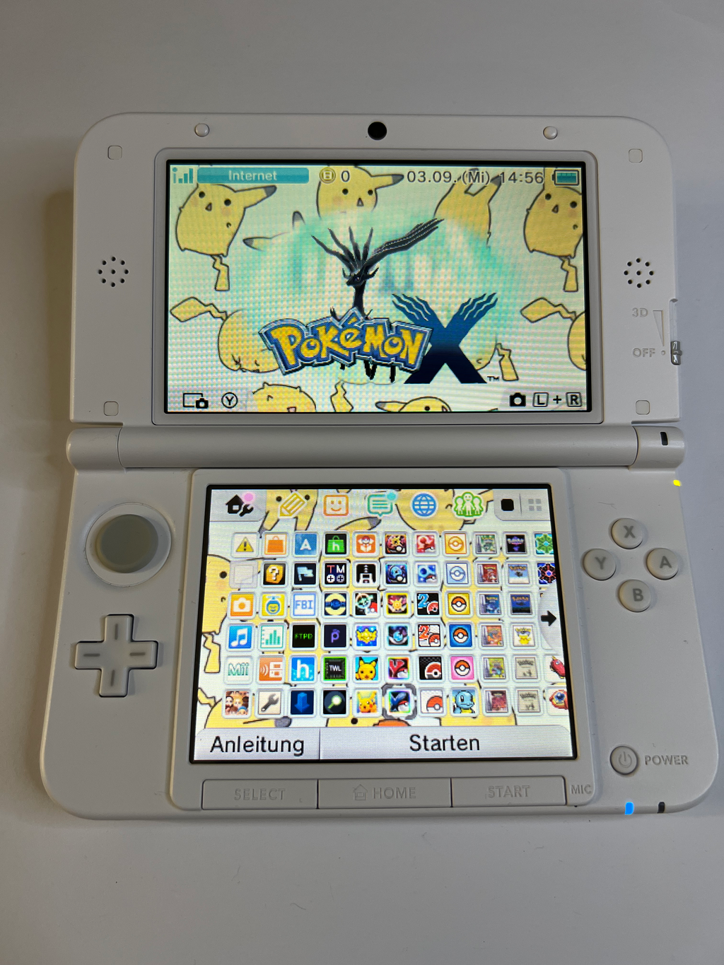 Nintendo 3DS XL Konsole in weiss mit 128GB, Pokemon Bank, Poke Mover & vielen Extras
