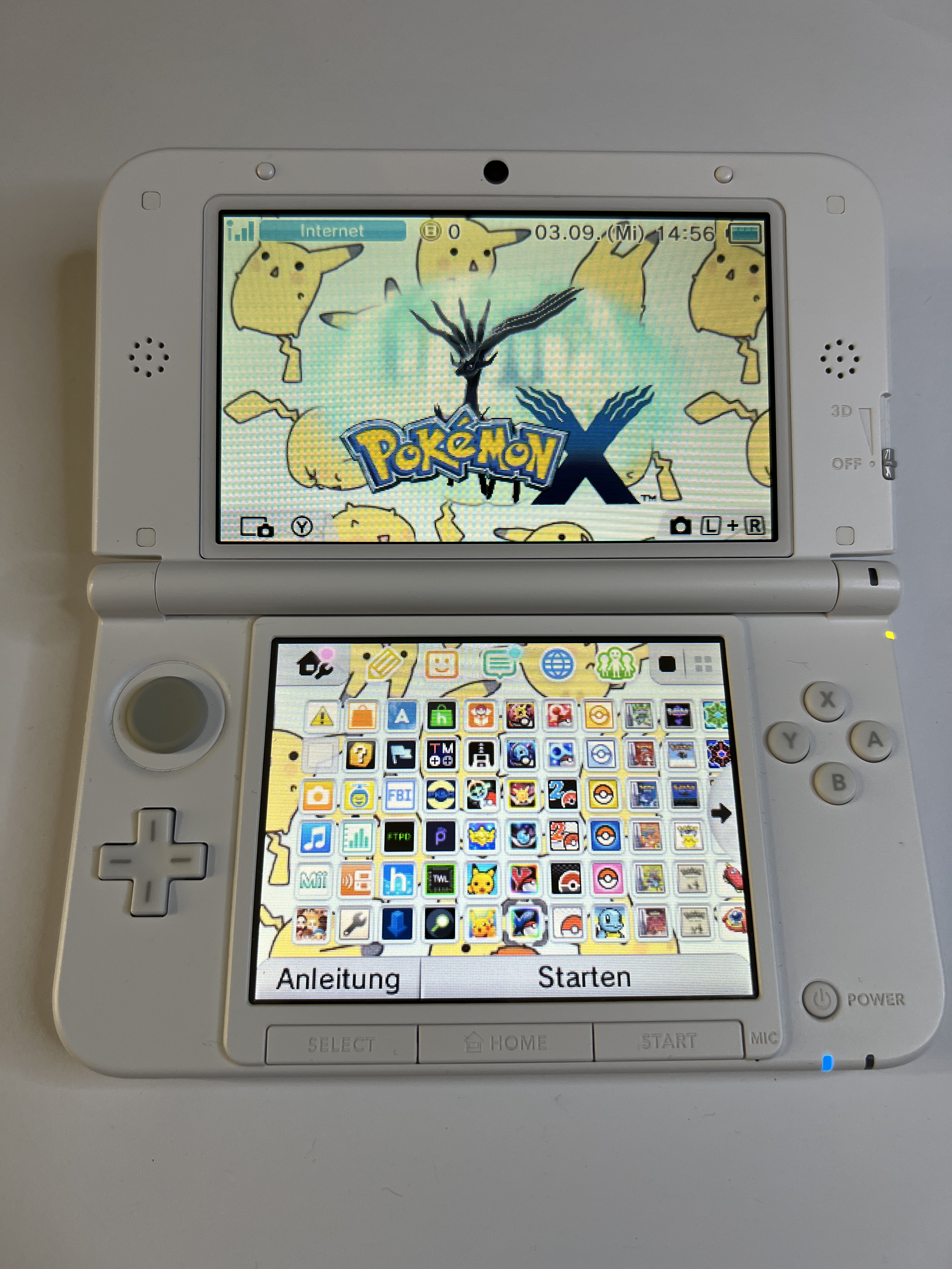 Nintendo 3DS XL Konsole in weiss mit 128GB, Pokemon Bank, Poke Mover & vielen Extras