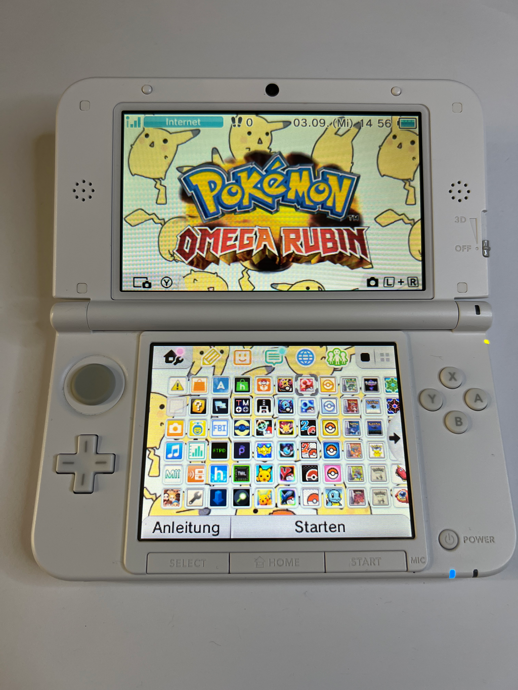 Nintendo 3DS XL Konsole in weiss mit 128GB, Pokemon Bank, Poke Mover & vielen Extras