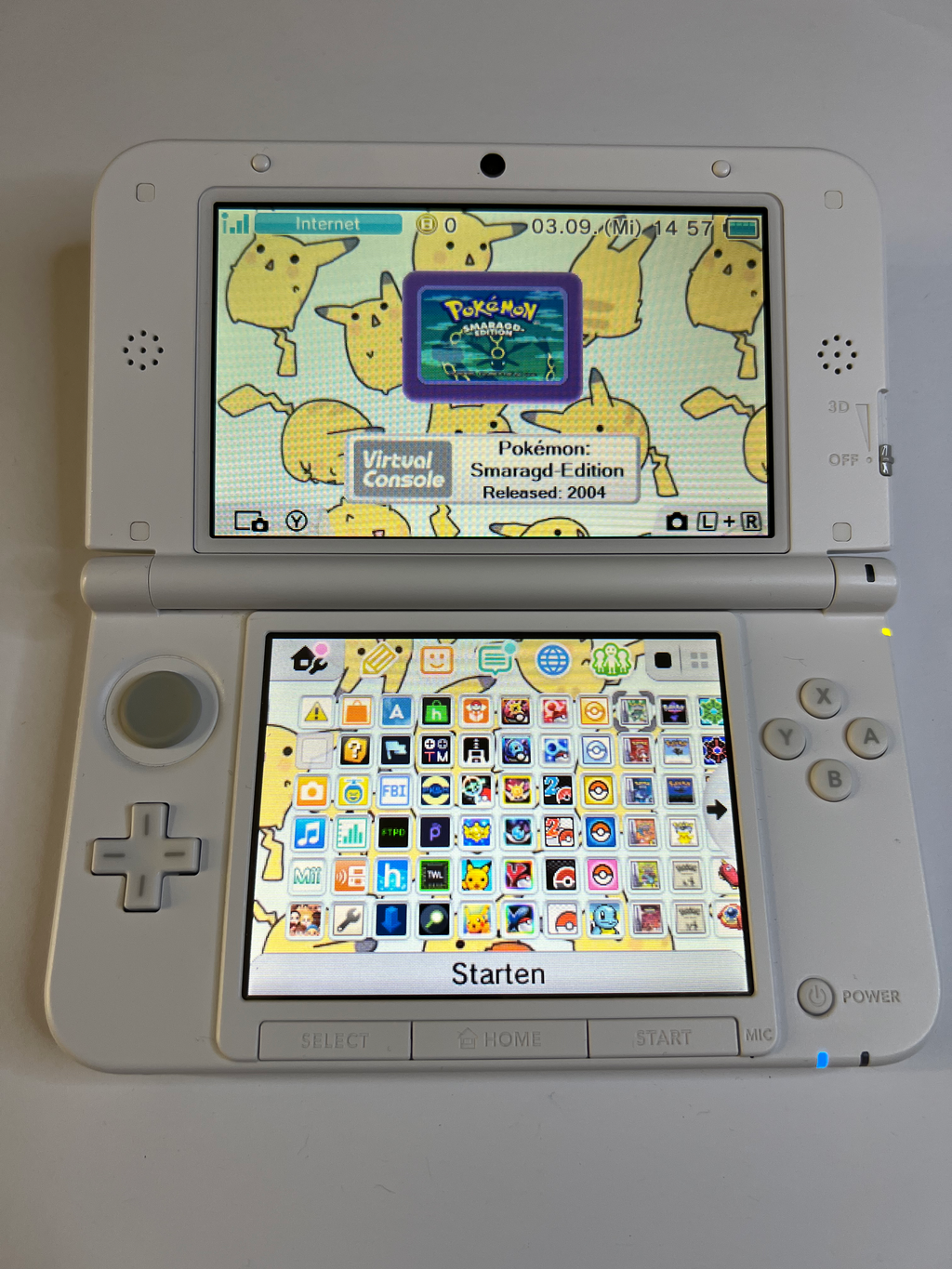 Nintendo 3DS XL Konsole in weiss mit 128GB, Pokemon Bank, Poke Mover & vielen Extras