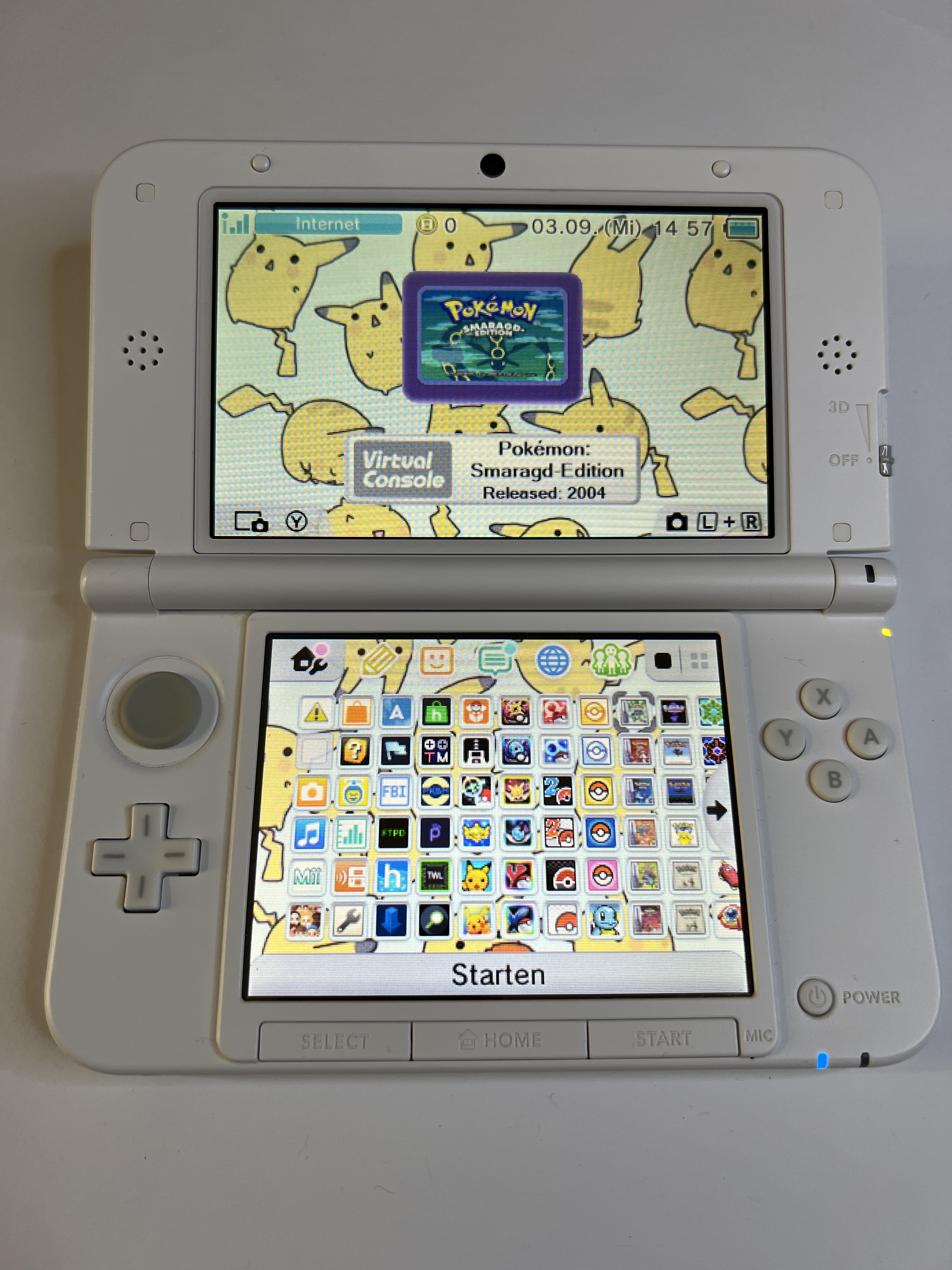 Nintendo 3DS XL Konsole in weiss mit 128GB, Pokemon Bank, Poke Mover & vielen Extras