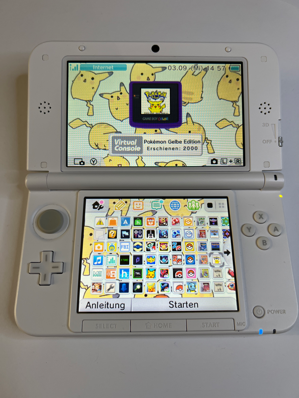Nintendo 3DS XL Konsole in weiss mit 128GB, Pokemon Bank, Poke Mover & vielen Extras