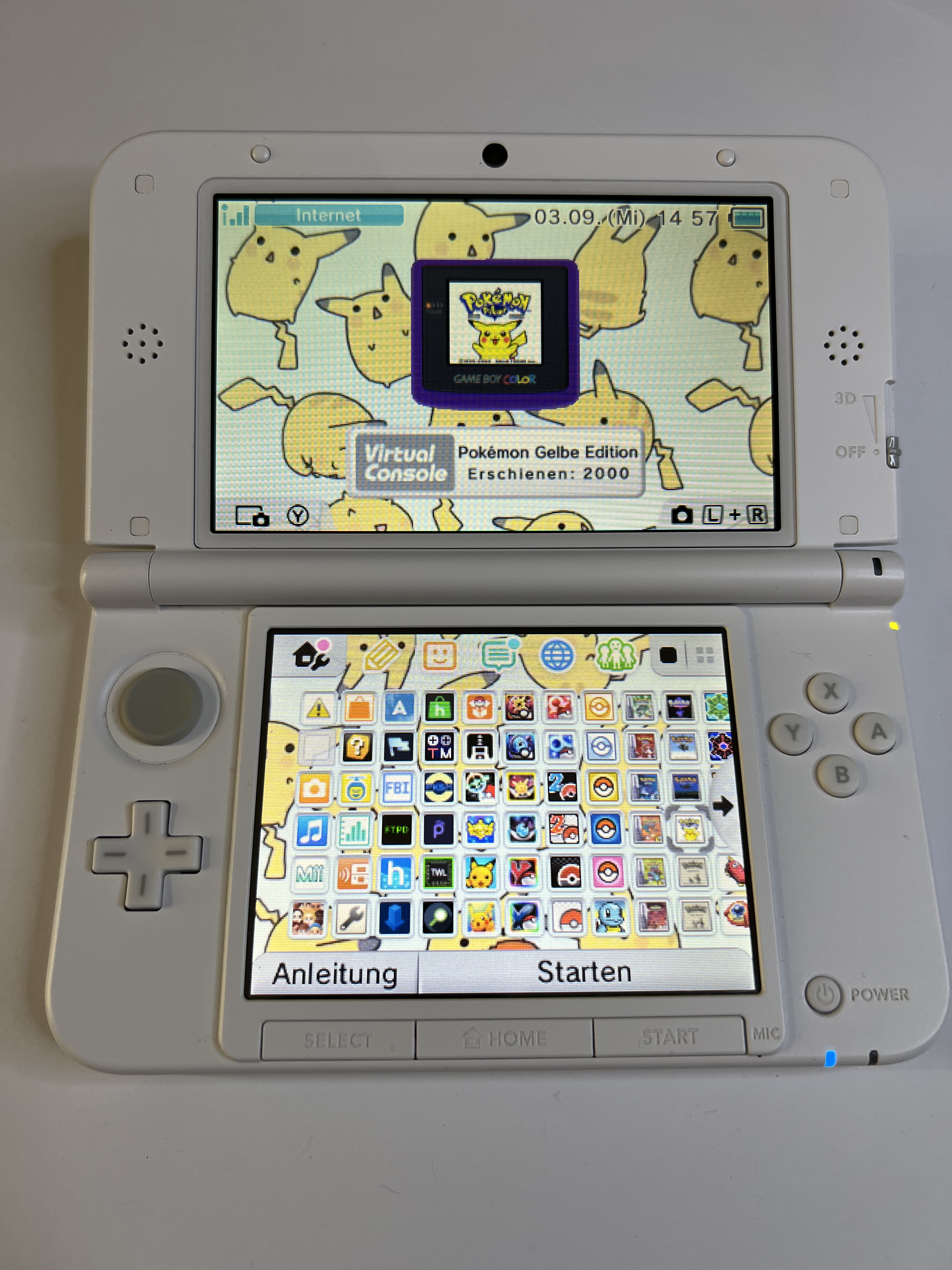 Nintendo 3DS XL Konsole in weiss mit 128GB, Pokemon Bank, Poke Mover & vielen Extras