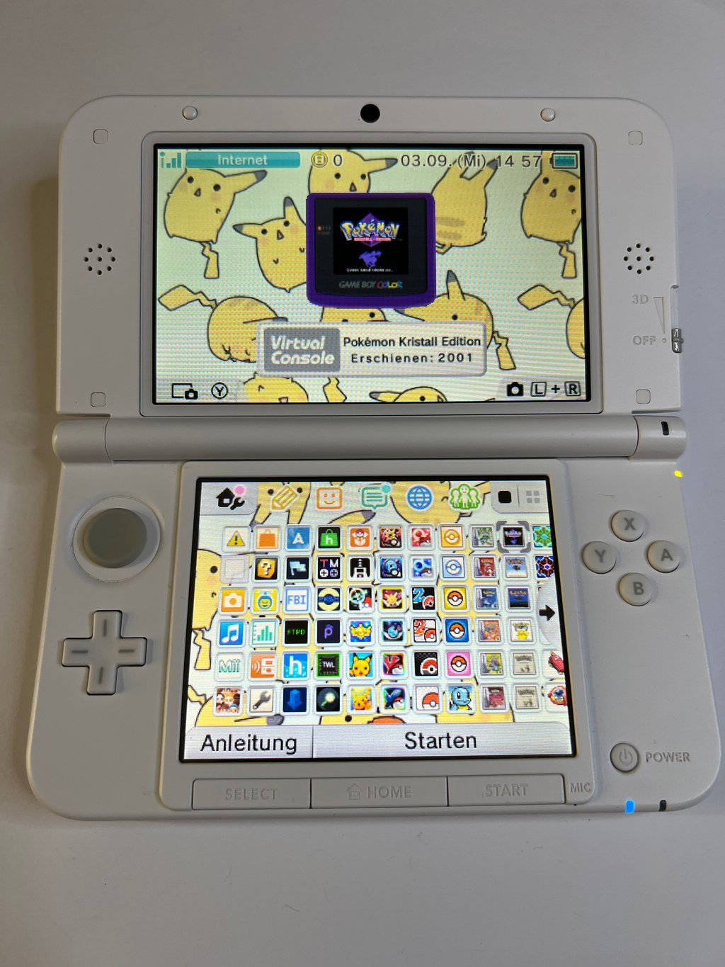 Nintendo 3DS XL Konsole in weiss mit 128GB, Pokemon Bank, Poke Mover & vielen Extras