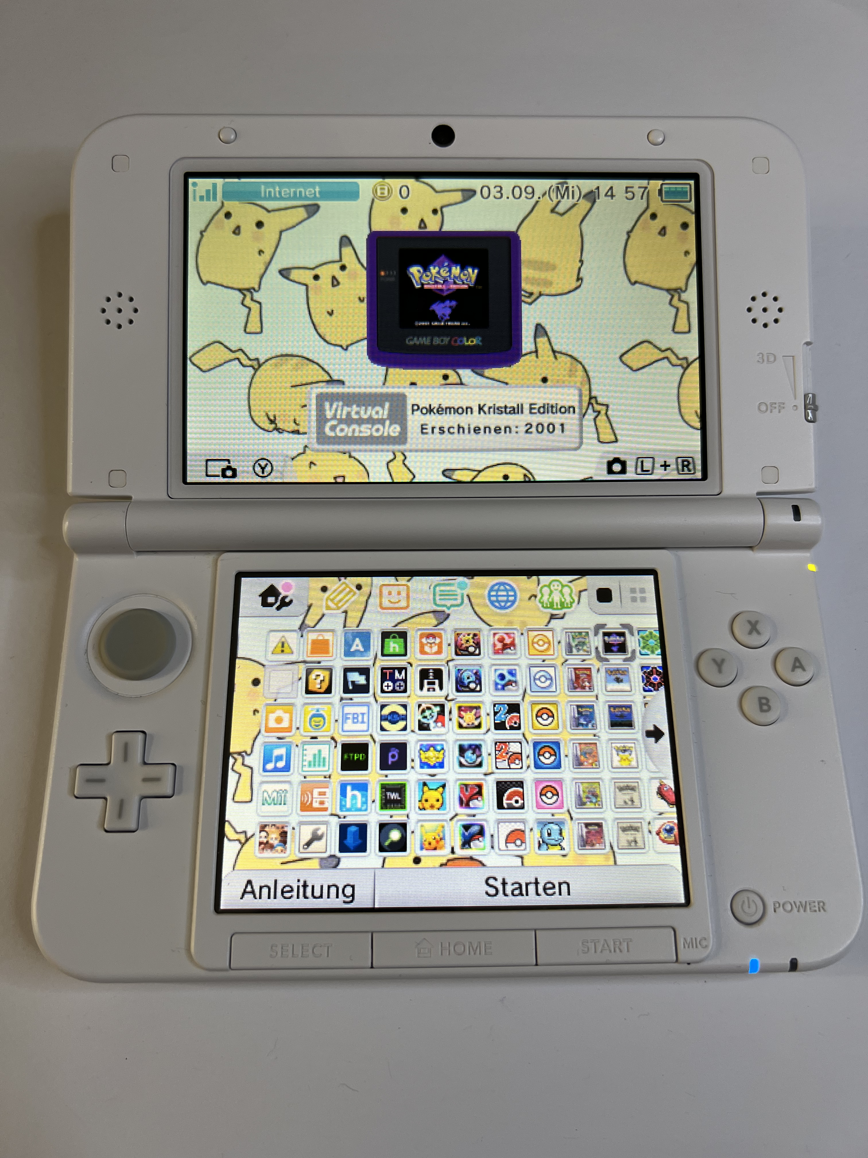 Nintendo 3DS XL Konsole in weiss mit 128GB, Pokemon Bank, Poke Mover & vielen Extras