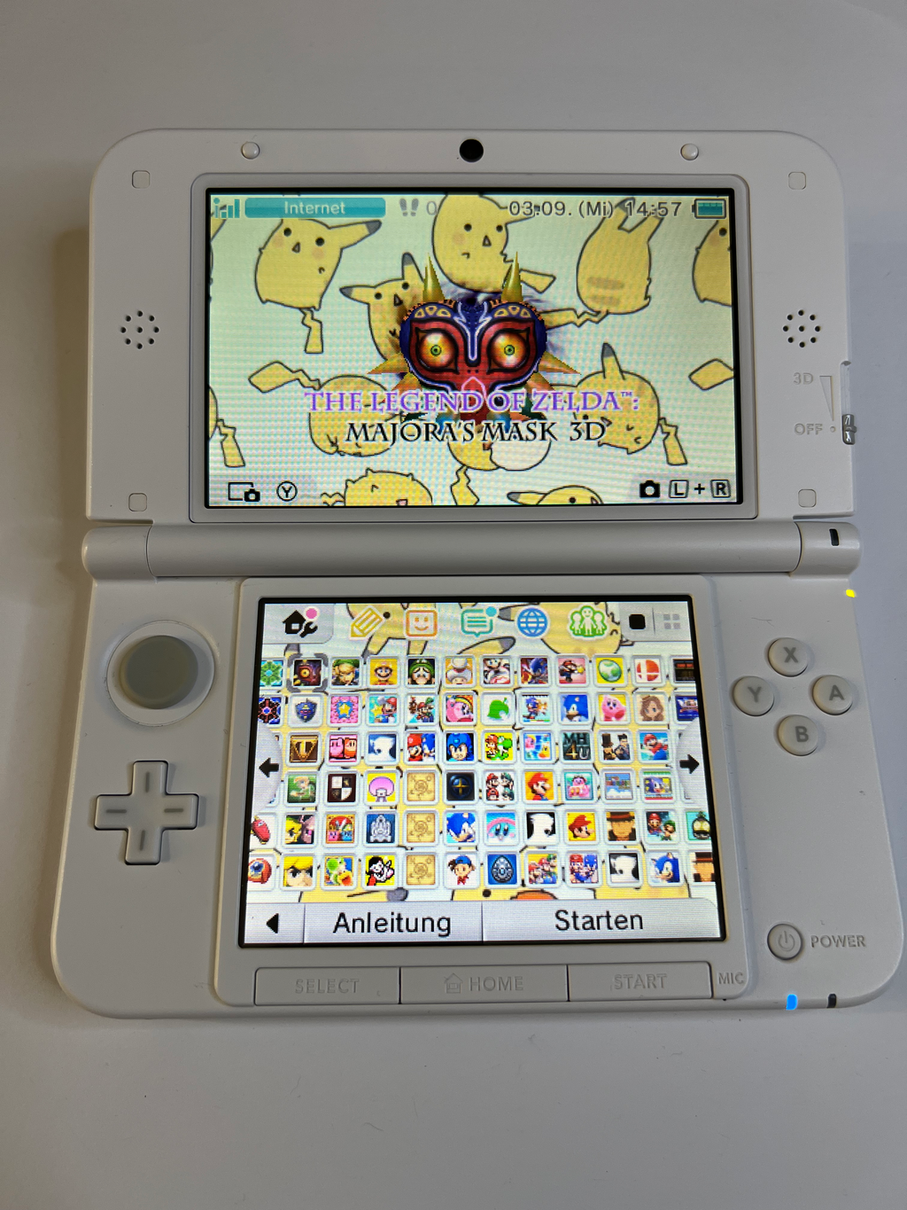Nintendo 3DS XL Konsole in weiss mit 128GB, Pokemon Bank, Poke Mover & vielen Extras
