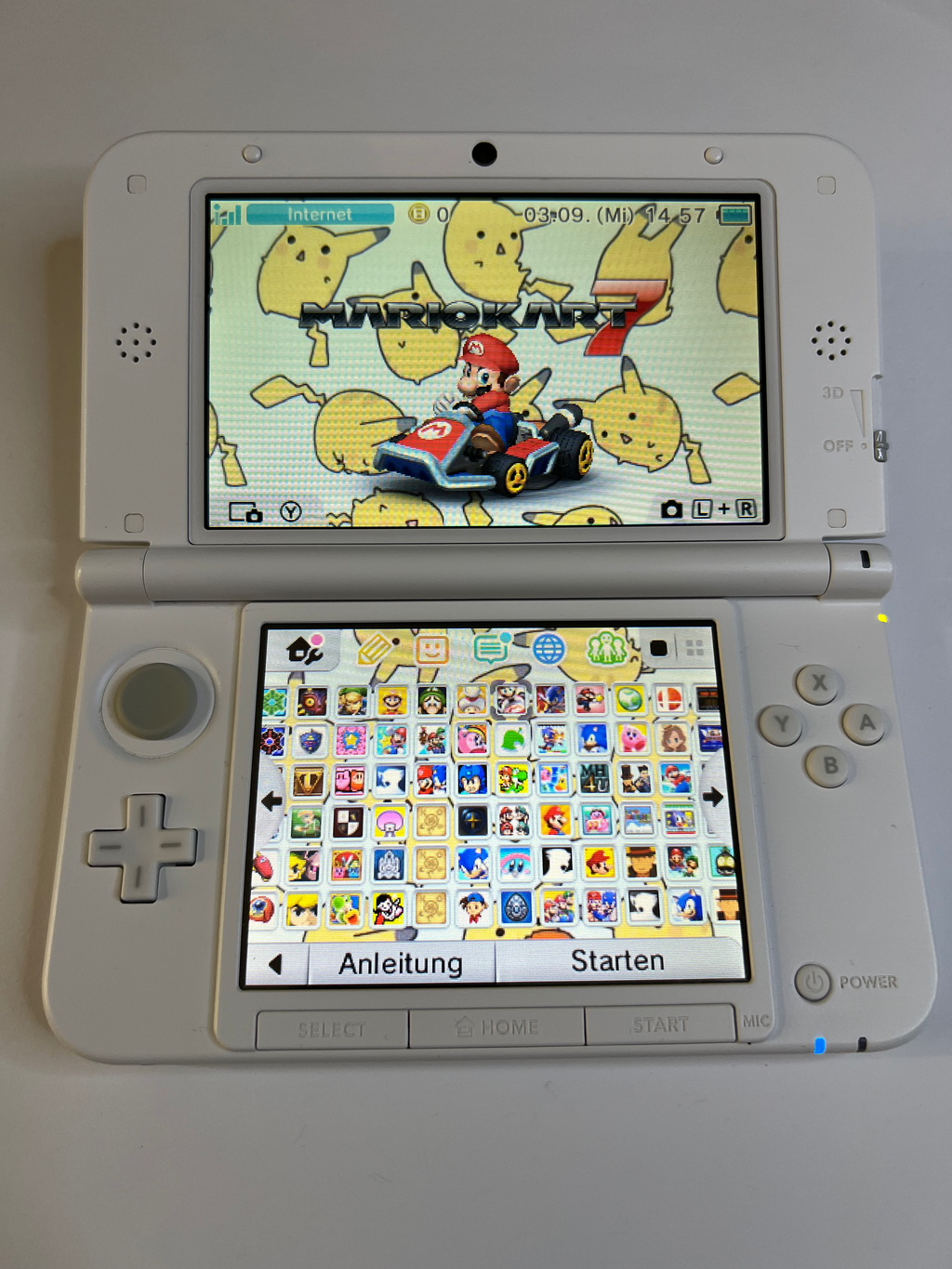 Nintendo 3DS XL Konsole in weiss mit 128GB, Pokemon Bank, Poke Mover & vielen Extras