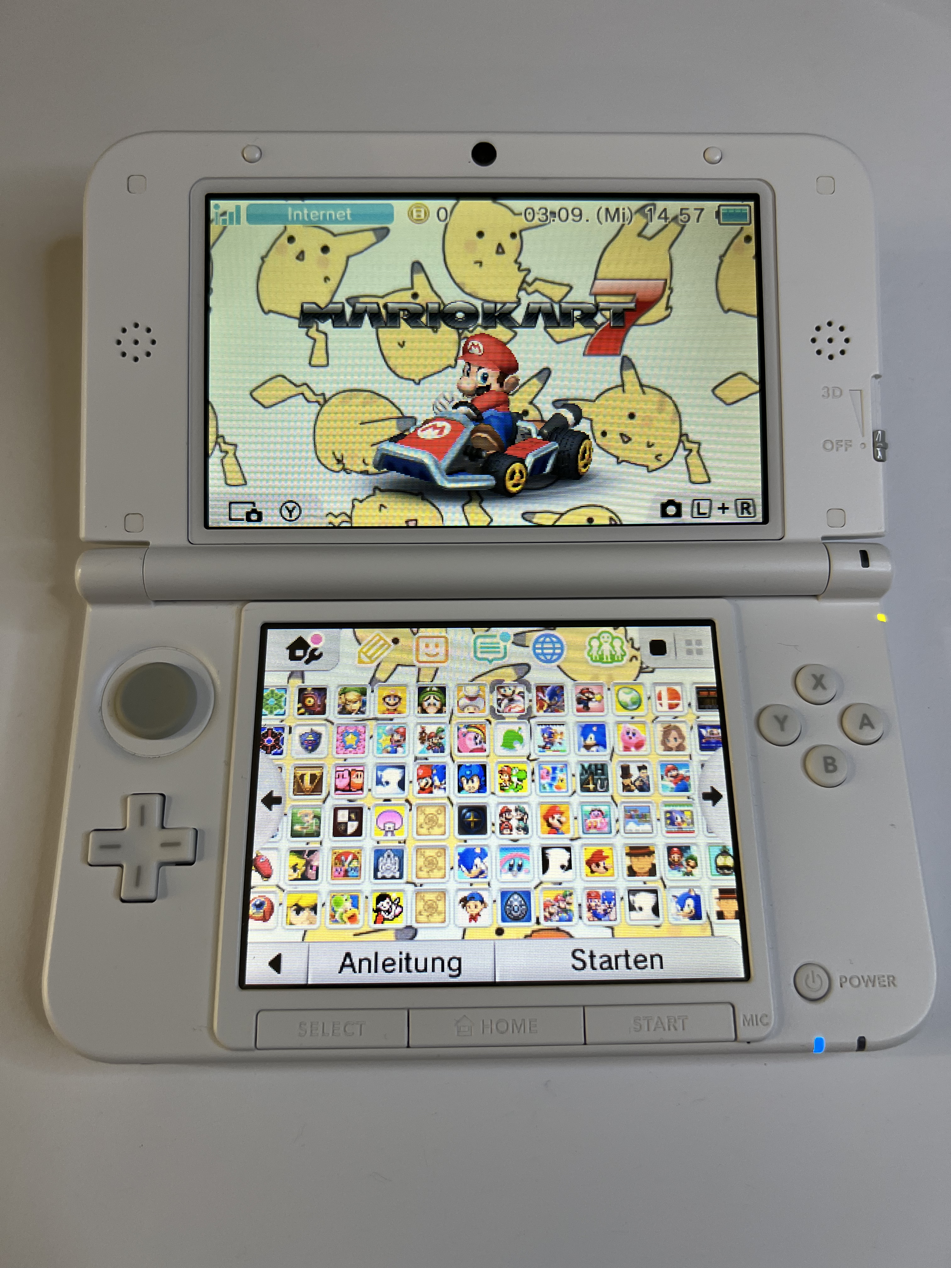 Nintendo 3DS XL Konsole in weiss mit 128GB, Pokemon Bank, Poke Mover & vielen Extras