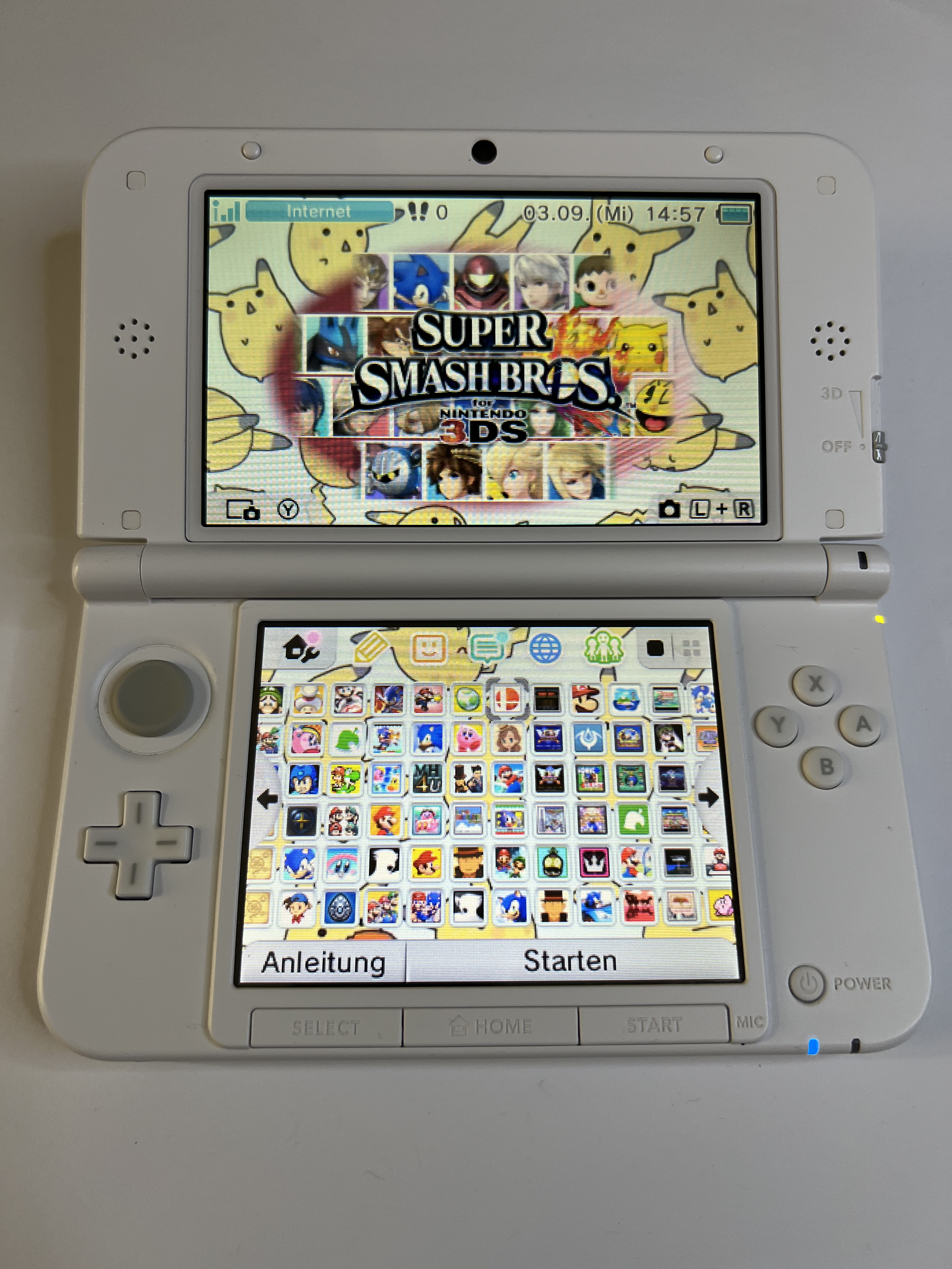 Nintendo 3DS XL Konsole in weiss mit 128GB, Pokemon Bank, Poke Mover & vielen Extras