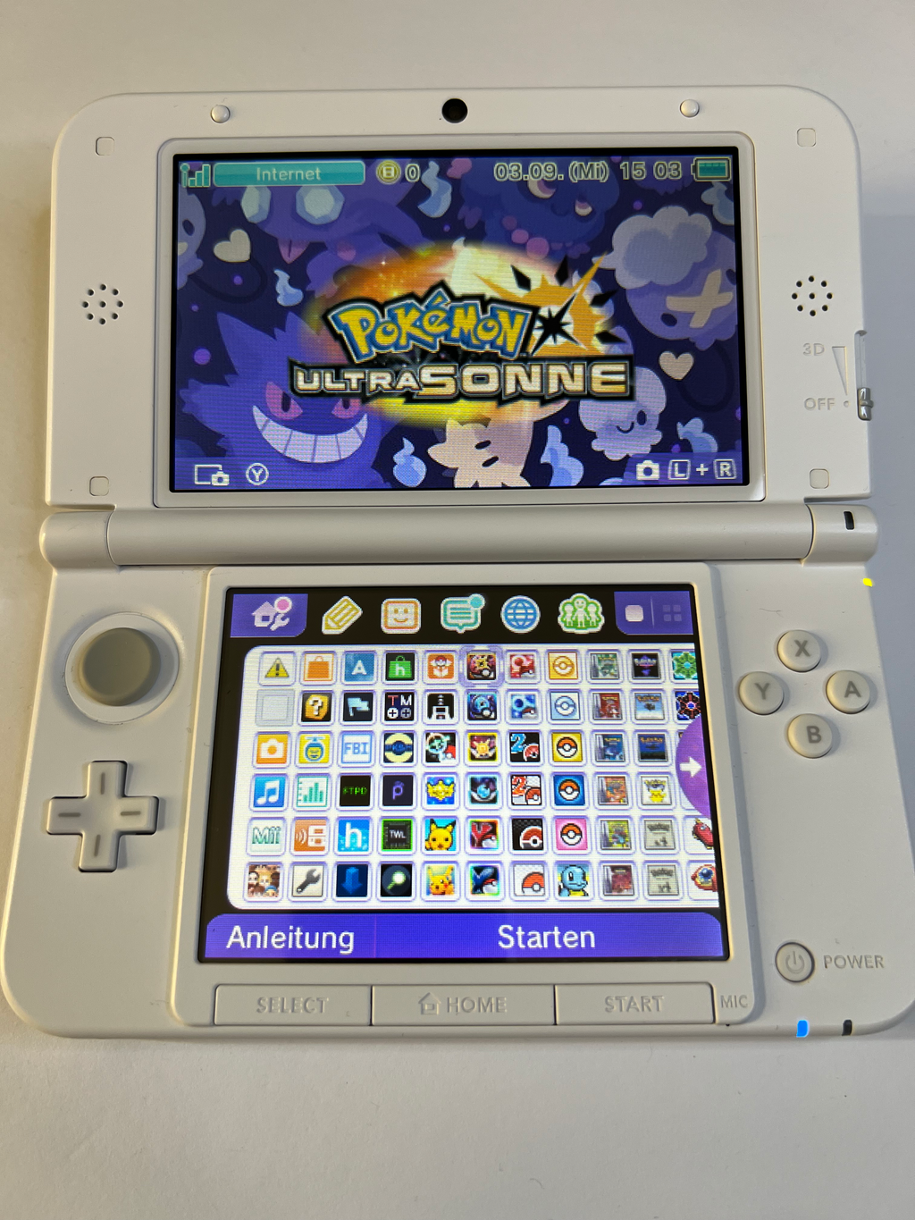 Nintendo 3DS XL Konsole weiß mit 128GB, Pokemon Bank, Poke Mover & vielen Extras