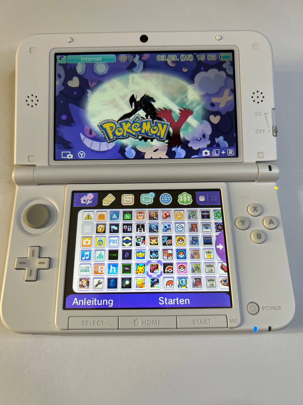 Nintendo 3DS XL Konsole weiß mit 128GB, Pokemon Bank, Poke Mover & vielen Extras