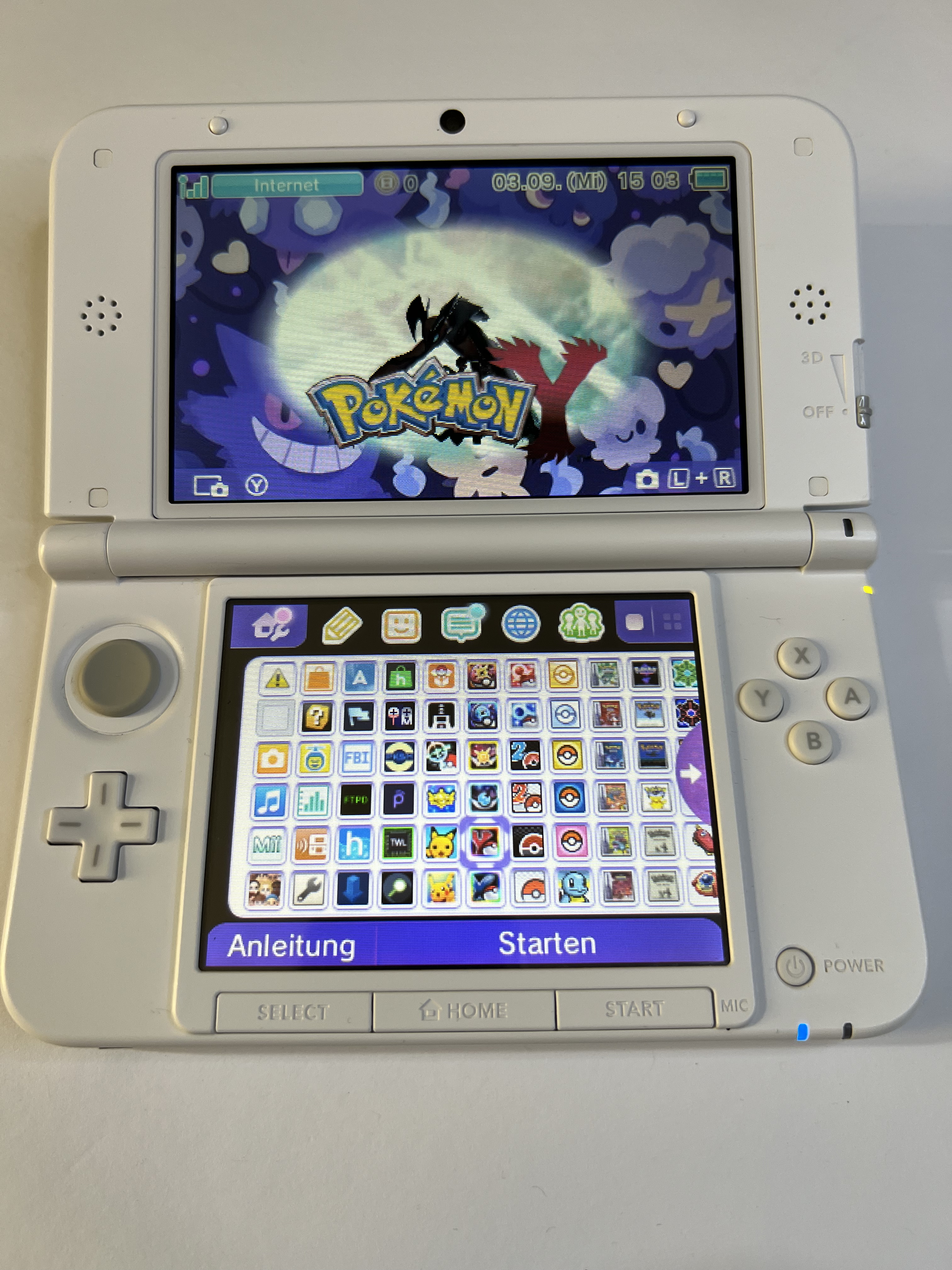 Nintendo 3DS XL Konsole weiß mit 128GB, Pokemon Bank, Poke Mover & vielen Extras