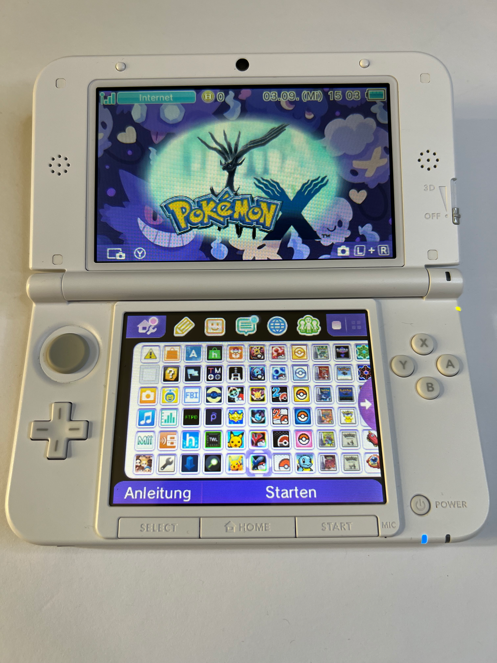 Nintendo 3DS XL Konsole weiß mit 128GB, Pokemon Bank, Poke Mover & vielen Extras