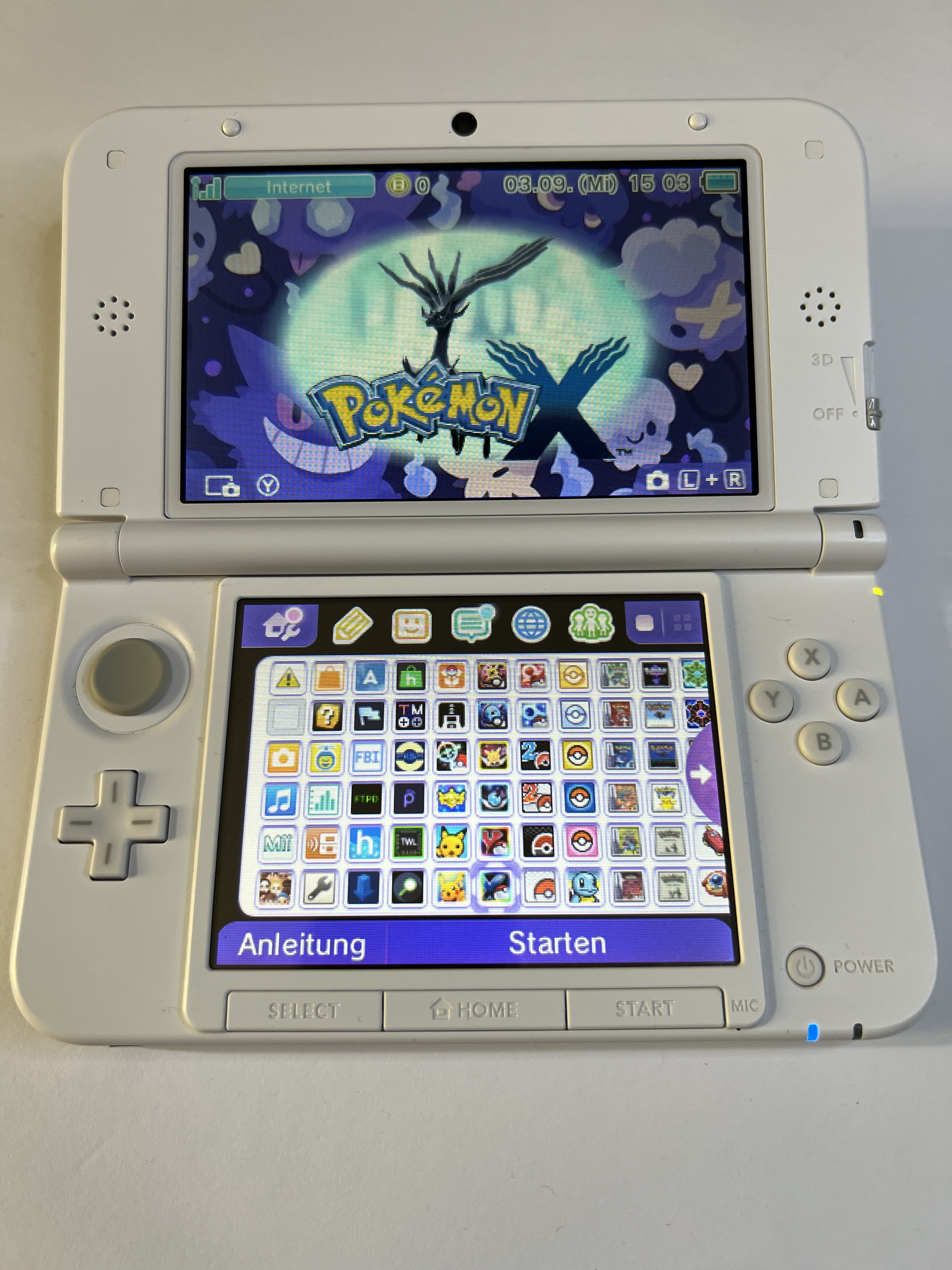 Nintendo 3DS XL Konsole weiß mit 128GB, Pokemon Bank, Poke Mover & vielen Extras