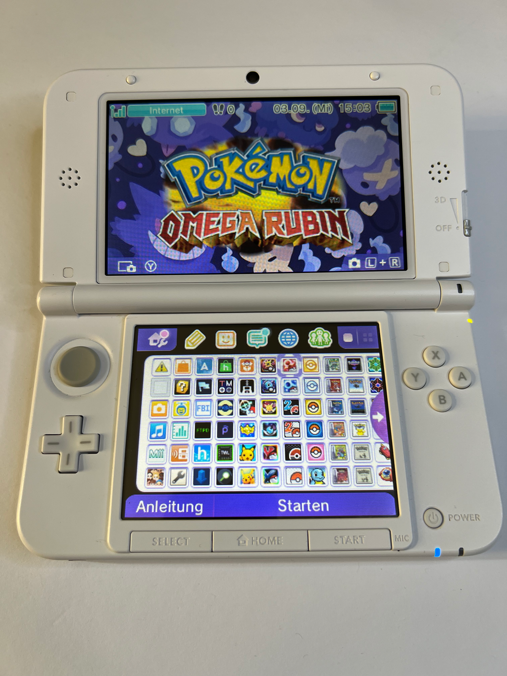 Nintendo 3DS XL Konsole weiß mit 128GB, Pokemon Bank, Poke Mover & vielen Extras