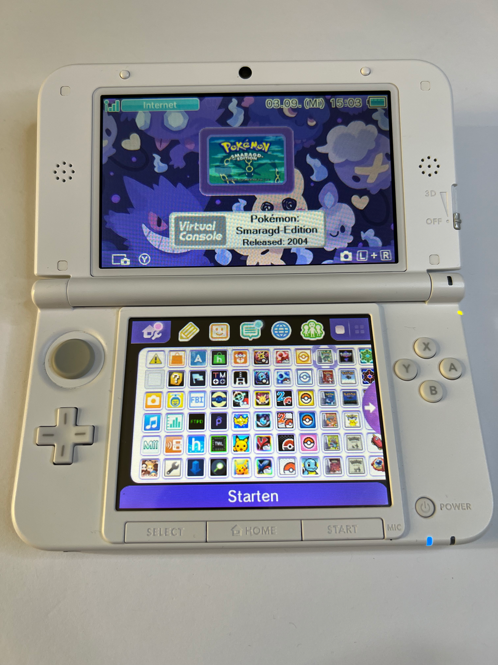Nintendo 3DS XL Konsole weiß mit 128GB, Pokemon Bank, Poke Mover & vielen Extras