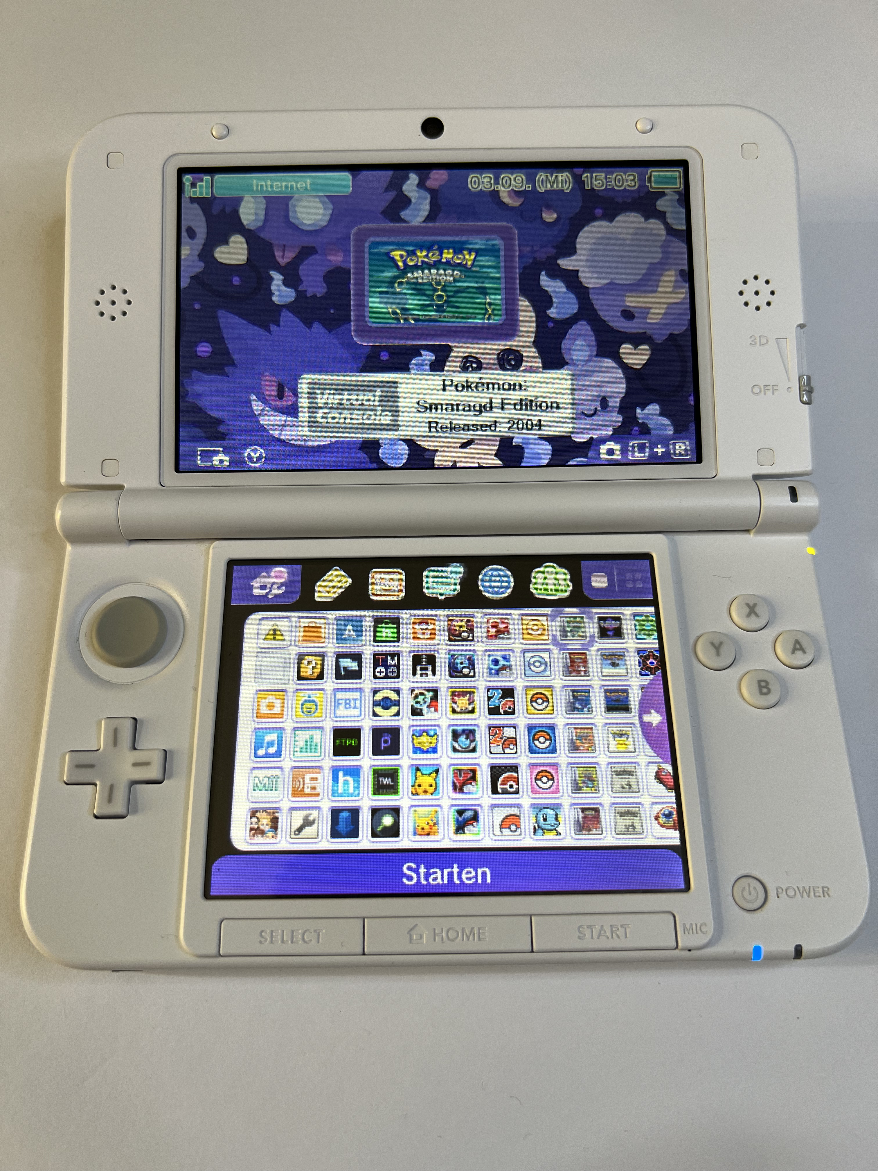 Nintendo 3DS XL Konsole weiß mit 128GB, Pokemon Bank, Poke Mover & vielen Extras