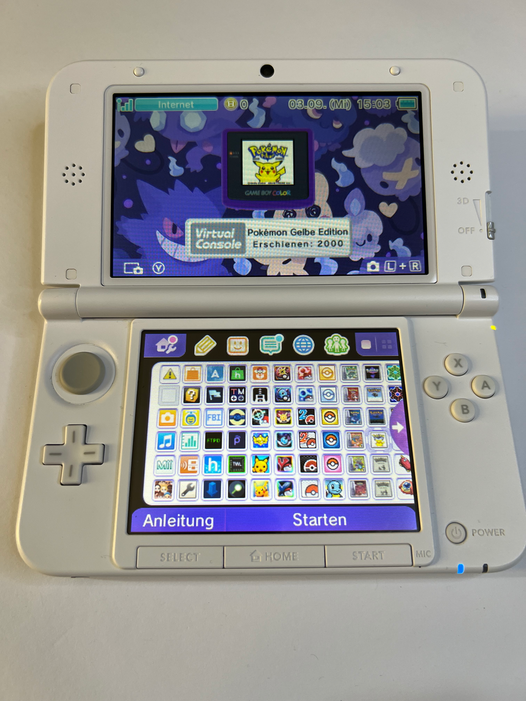 Nintendo 3DS XL Konsole weiß mit 128GB, Pokemon Bank, Poke Mover & vielen Extras