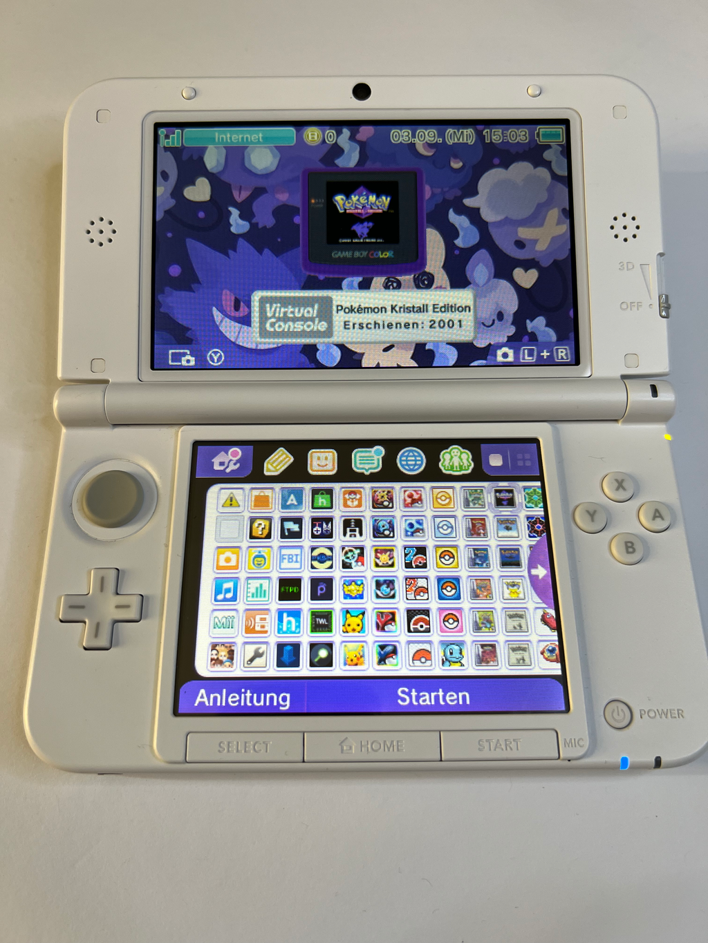 Nintendo 3DS XL Konsole weiß mit 128GB, Pokemon Bank, Poke Mover & vielen Extras
