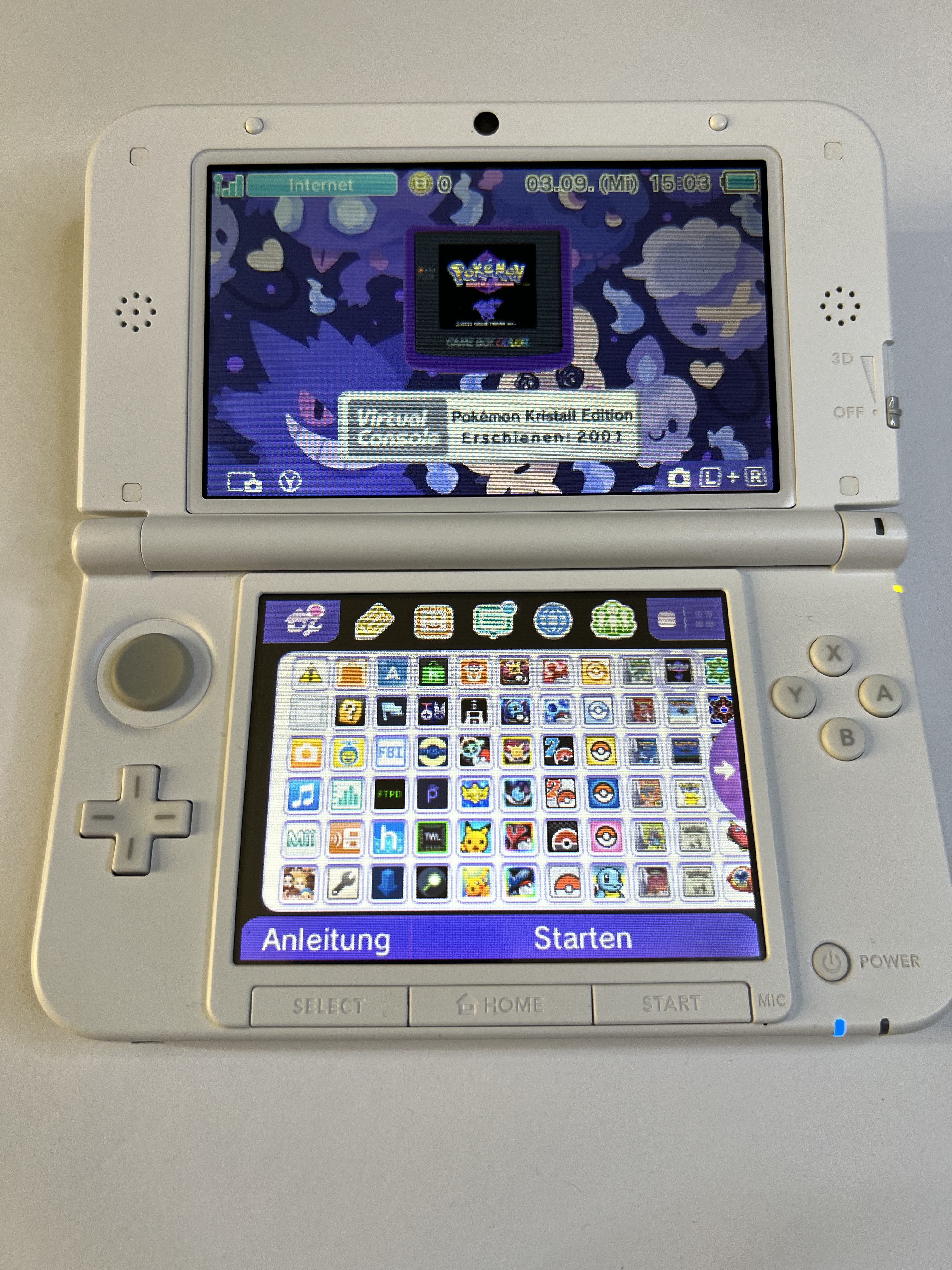 Nintendo 3DS XL Konsole weiß mit 128GB, Pokemon Bank, Poke Mover & vielen Extras