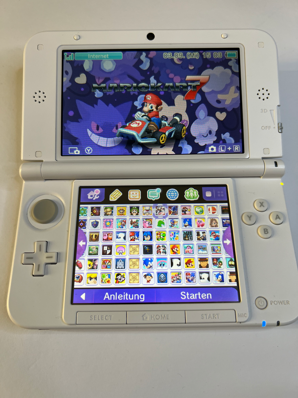 Nintendo 3DS XL Konsole weiß mit 128GB, Pokemon Bank, Poke Mover & vielen Extras