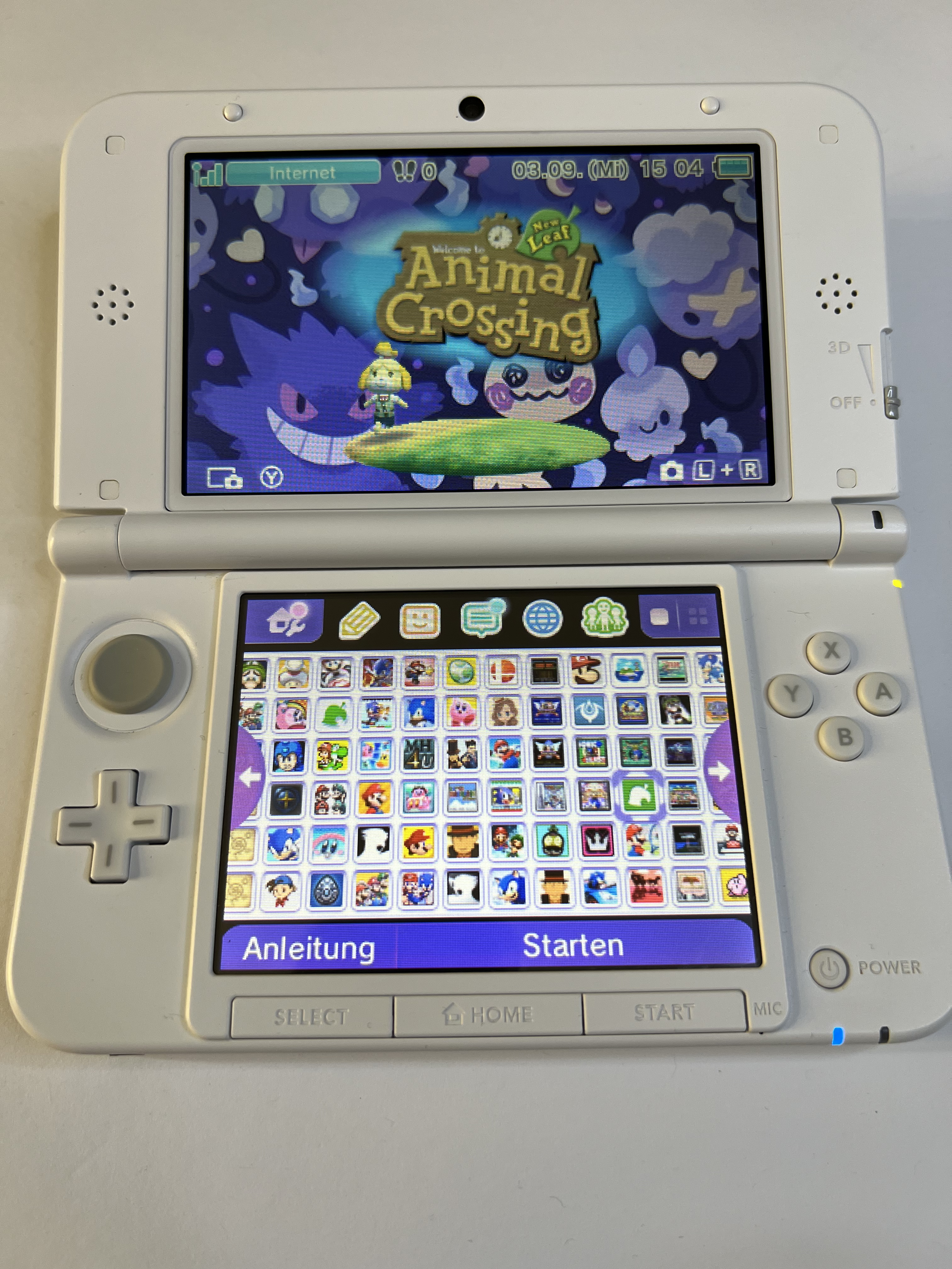 Nintendo 3DS XL Konsole weiß mit 128GB, Pokemon Bank, Poke Mover & vielen Extras
