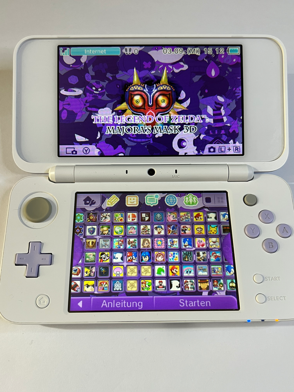 Nintendo New 2DS XL Konsole weiß violett lavendel lila in OVP CIB mit 128GB, Pokemon Bank, Poke Mover & vielen Extras