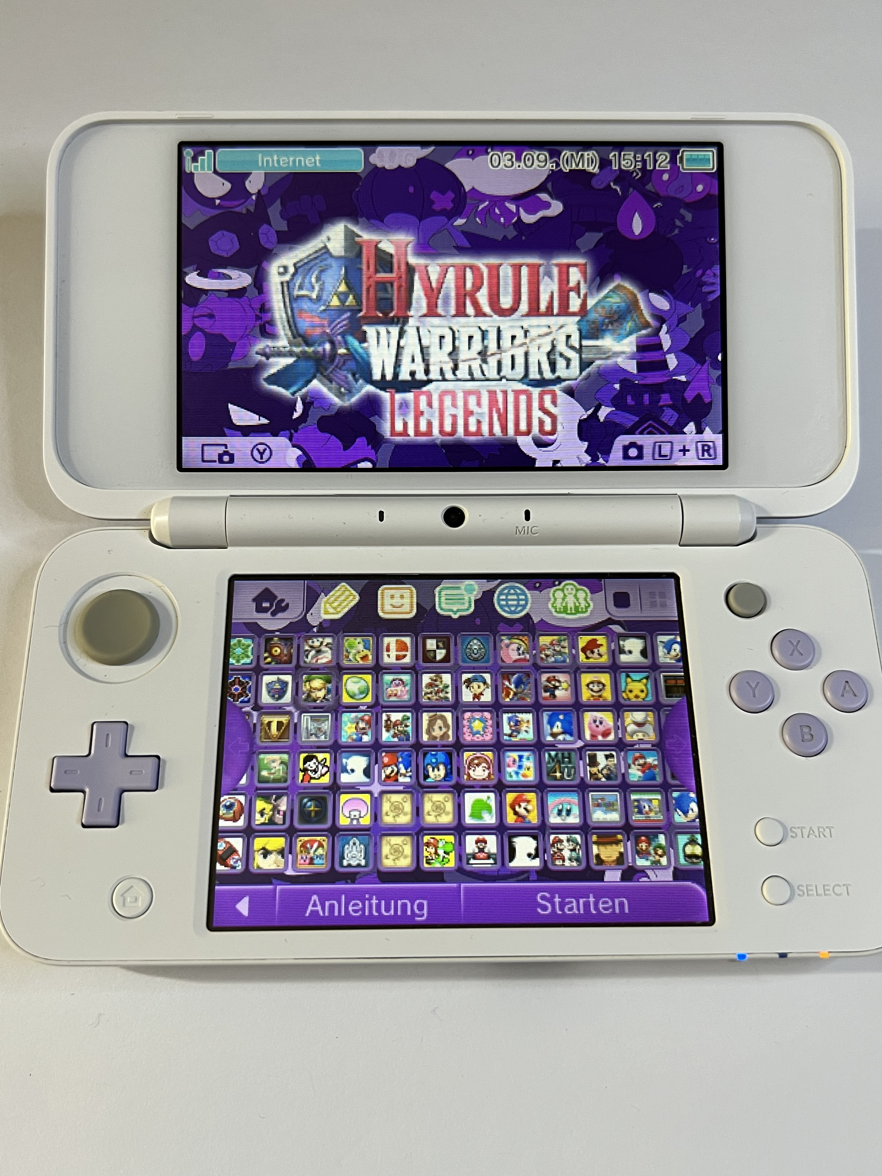 Nintendo New 2DS XL Konsole weiß violett lavendel lila in OVP CIB mit 128GB, Pokemon Bank, Poke Mover & vielen Extras