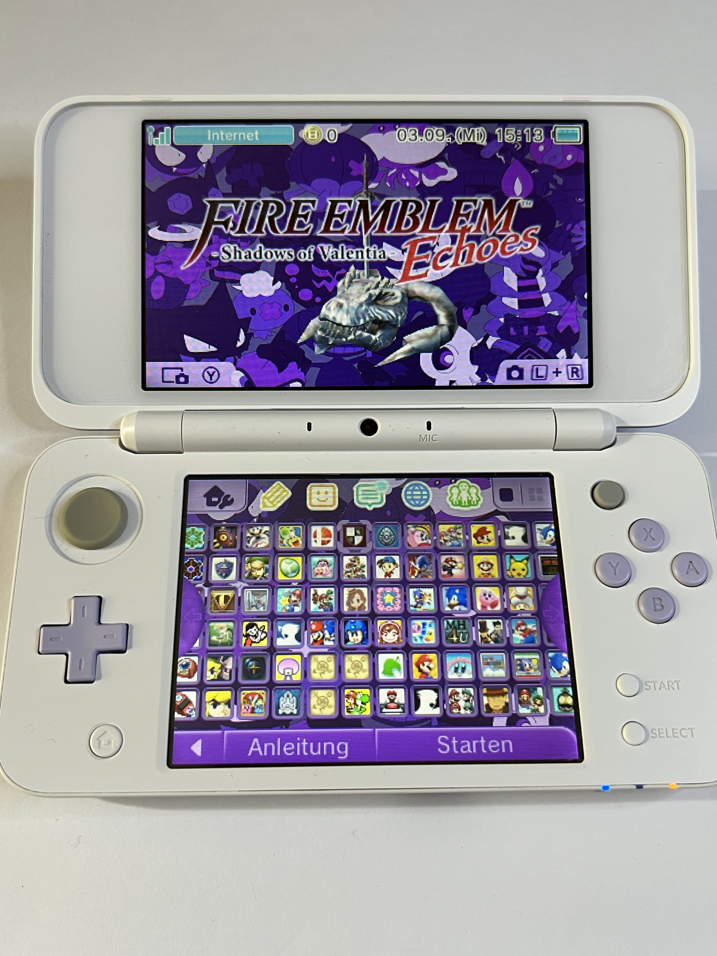 Nintendo New 2DS XL Konsole weiß violett lavendel lila in OVP CIB mit 128GB, Pokemon Bank, Poke Mover & vielen Extras