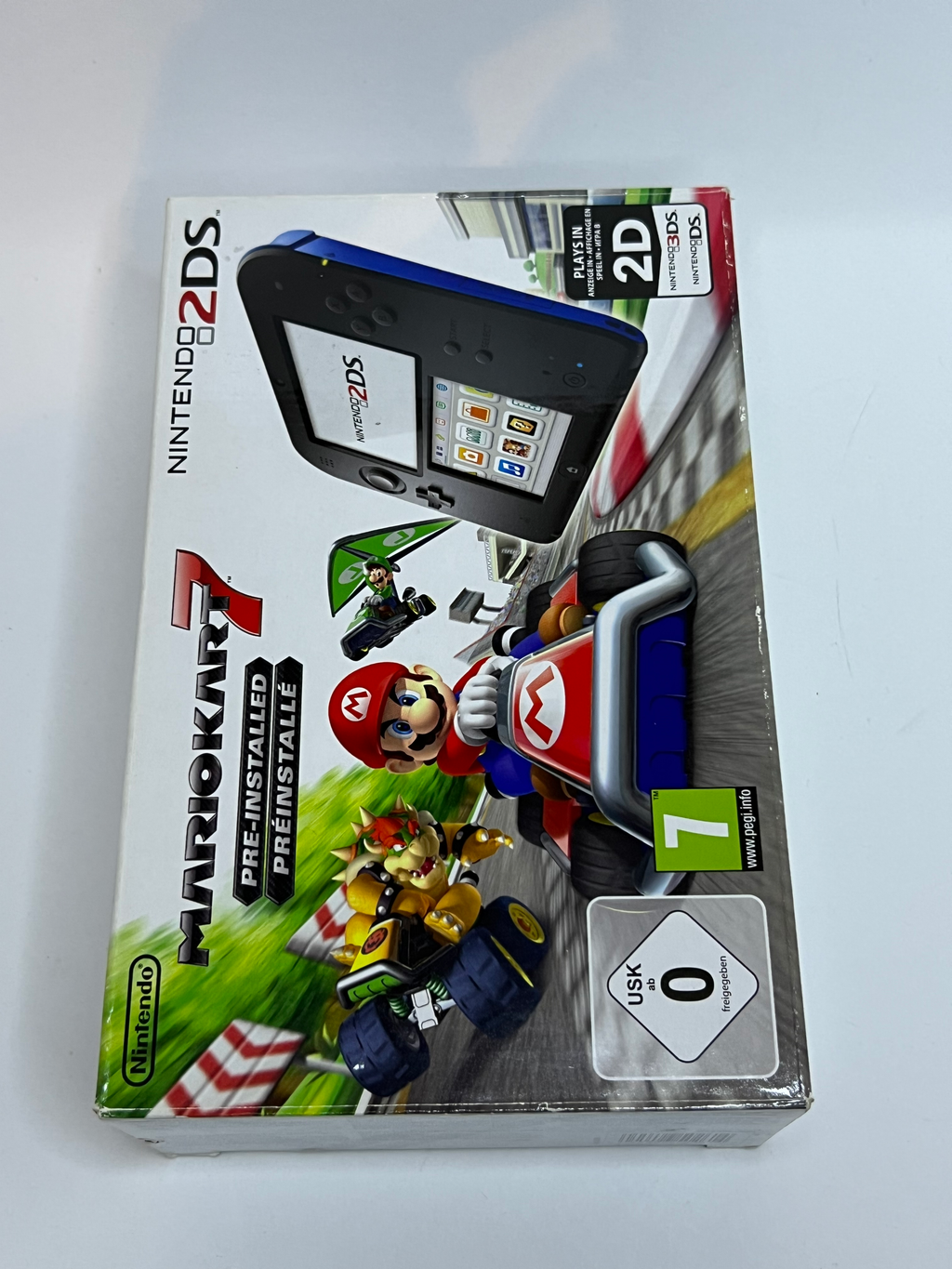 Nintendo 2DS Konsole schwarz blau CIB in OVP mit 128GB, Pokemon Bank, Poke Mover & vielen Extras