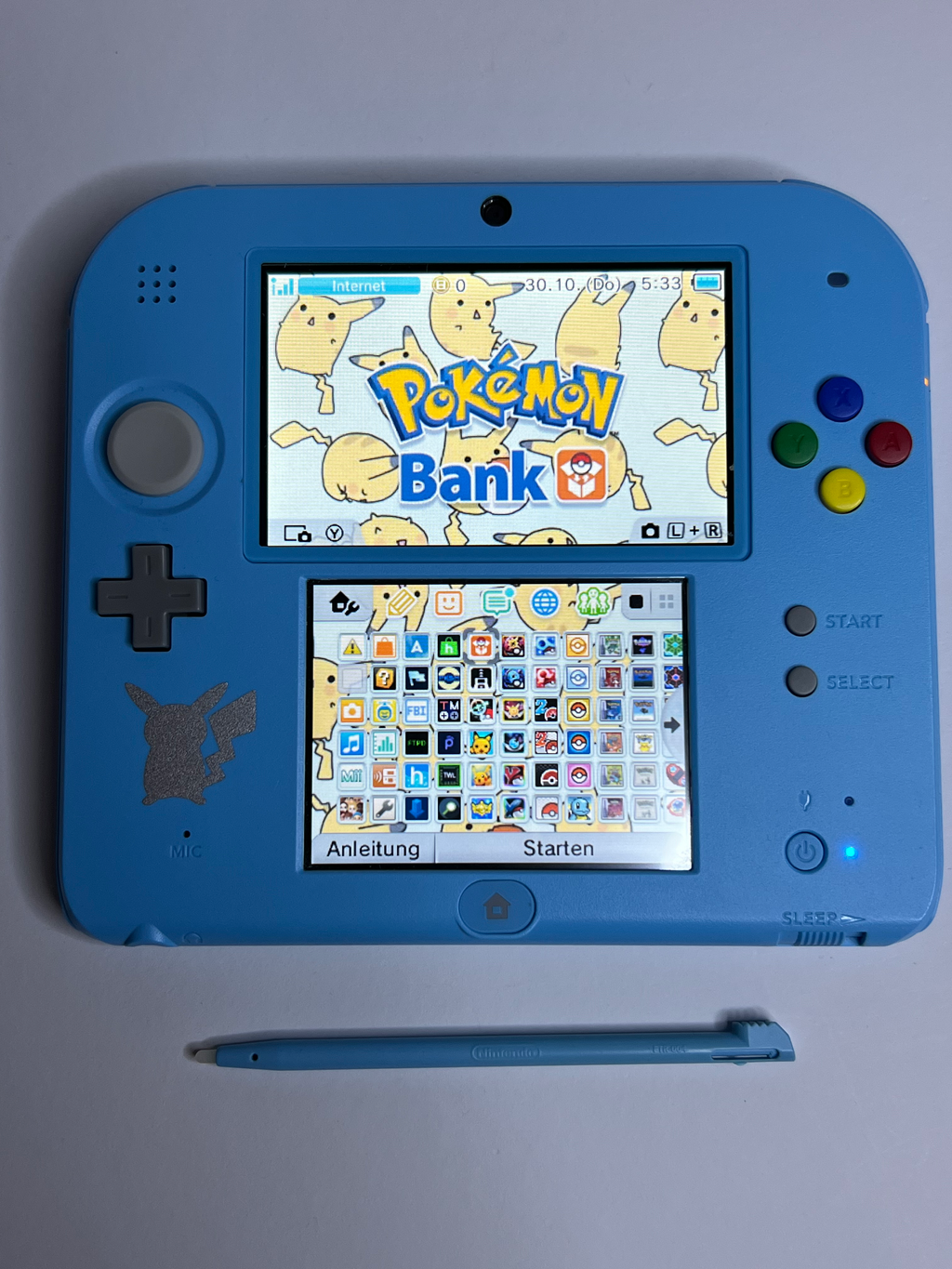 Nintendo 2DS Konsole Pokemon Mond Edition mit 128GB, Pokemon Bank, Poke Mover & vielen Extras