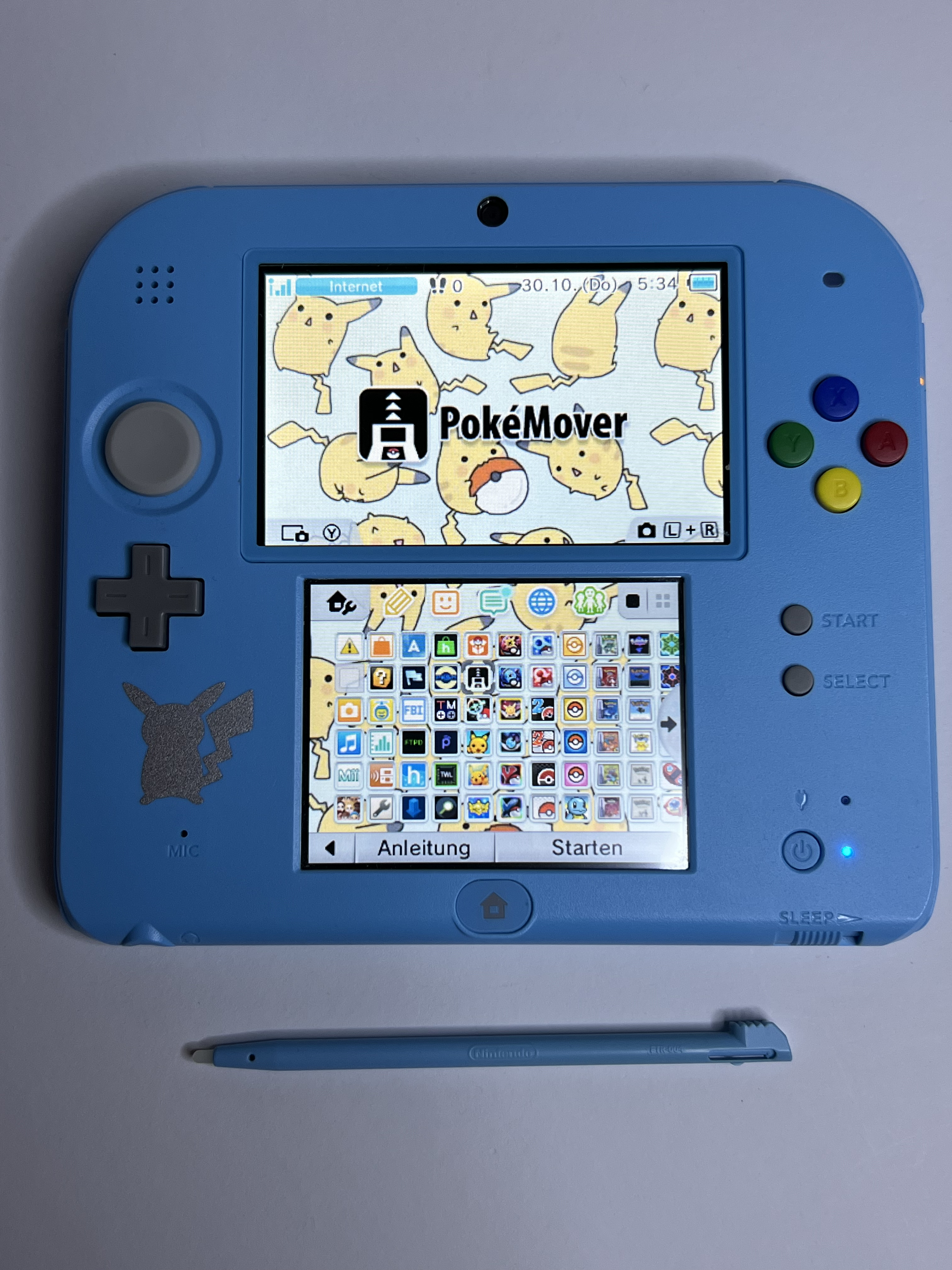 Nintendo 2DS Konsole Pokemon Mond Edition mit 128GB, Pokemon Bank, Poke Mover & vielen Extras