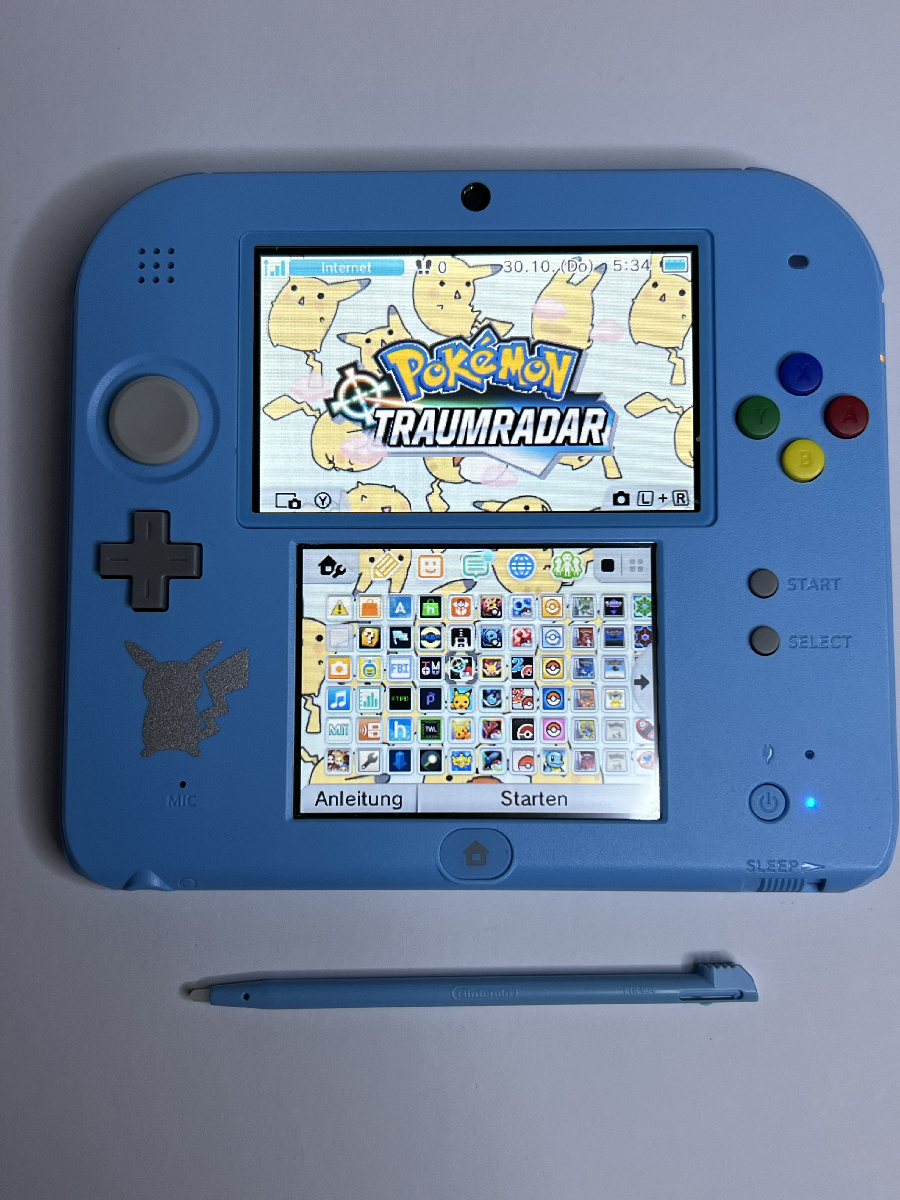 Nintendo 2DS Konsole Pokemon Mond Edition mit 128GB, Pokemon Bank, Poke Mover & vielen Extras