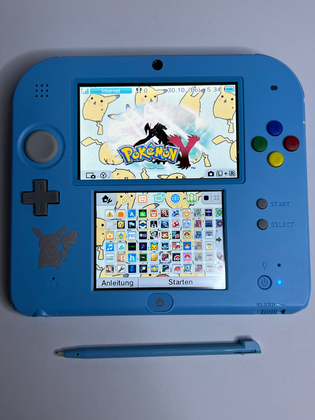 Nintendo 2DS Konsole Pokemon Mond Edition mit 128GB, Pokemon Bank, Poke Mover & vielen Extras
