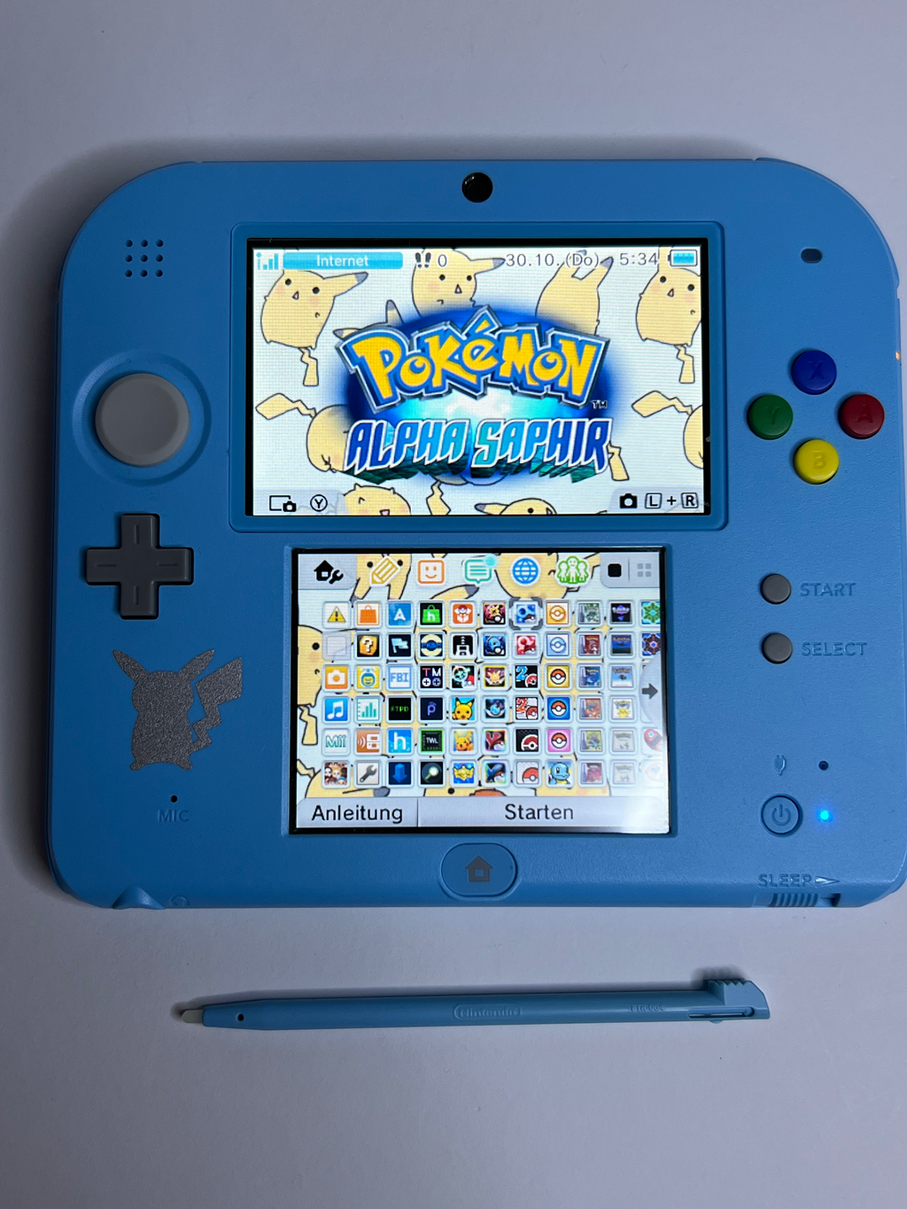 Nintendo 2DS Konsole Pokemon Mond Edition mit 128GB, Pokemon Bank, Poke Mover & vielen Extras