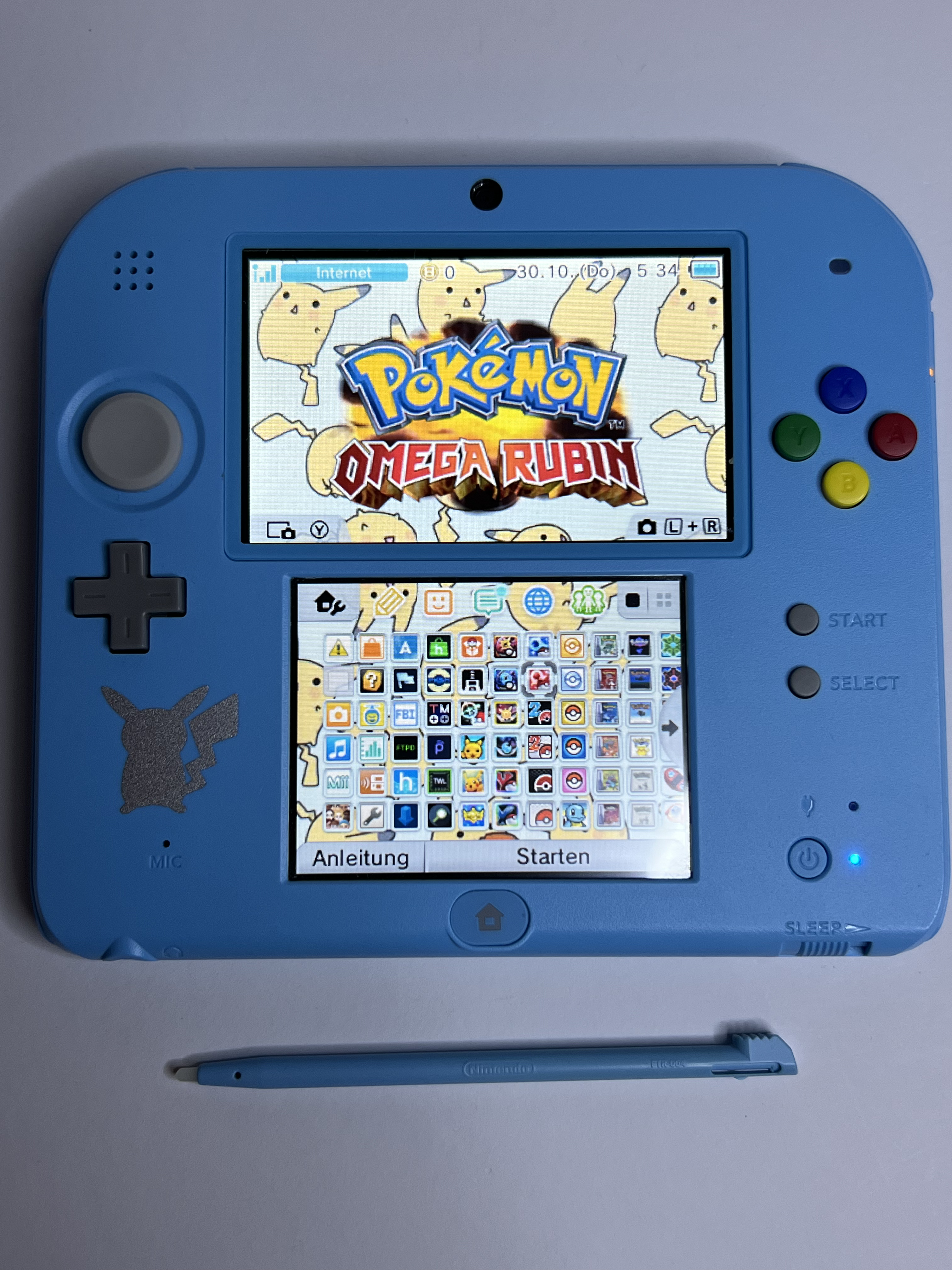 Nintendo 2DS Konsole Pokemon Mond Edition mit 128GB, Pokemon Bank, Poke Mover & vielen Extras