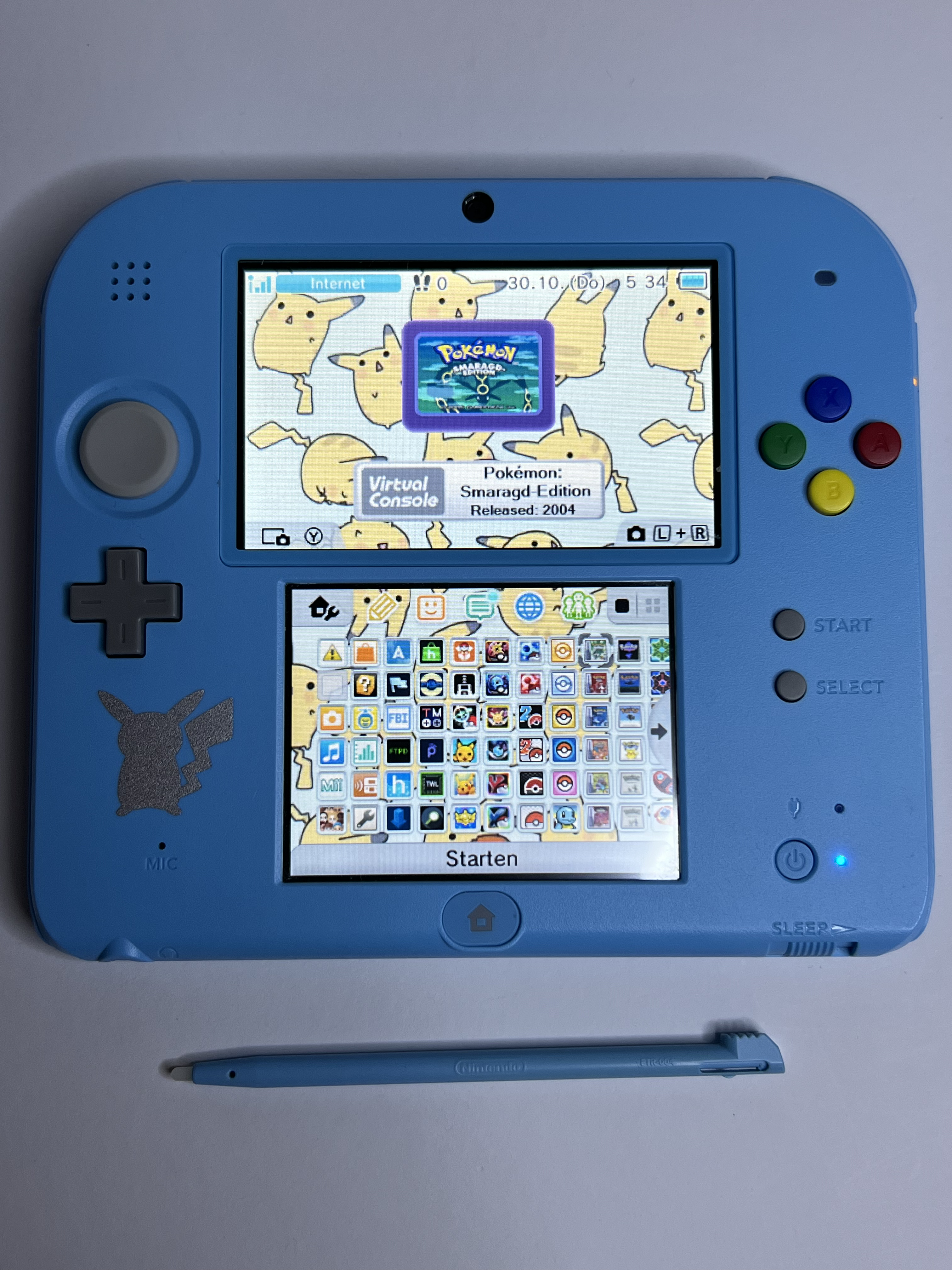 Nintendo 2DS Konsole Pokemon Sonne & Mond Edition mit 128GB, Pokemon Bank, Poke Mover & vielen Extras