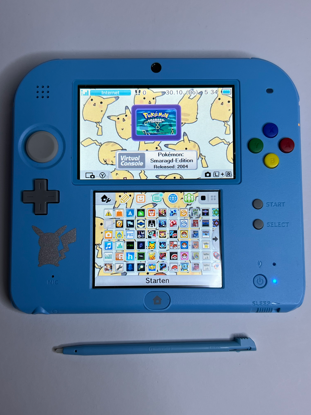 Nintendo 2DS Konsole Pokemon Mond Edition mit 128GB, Pokemon Bank, Poke Mover & vielen Extras