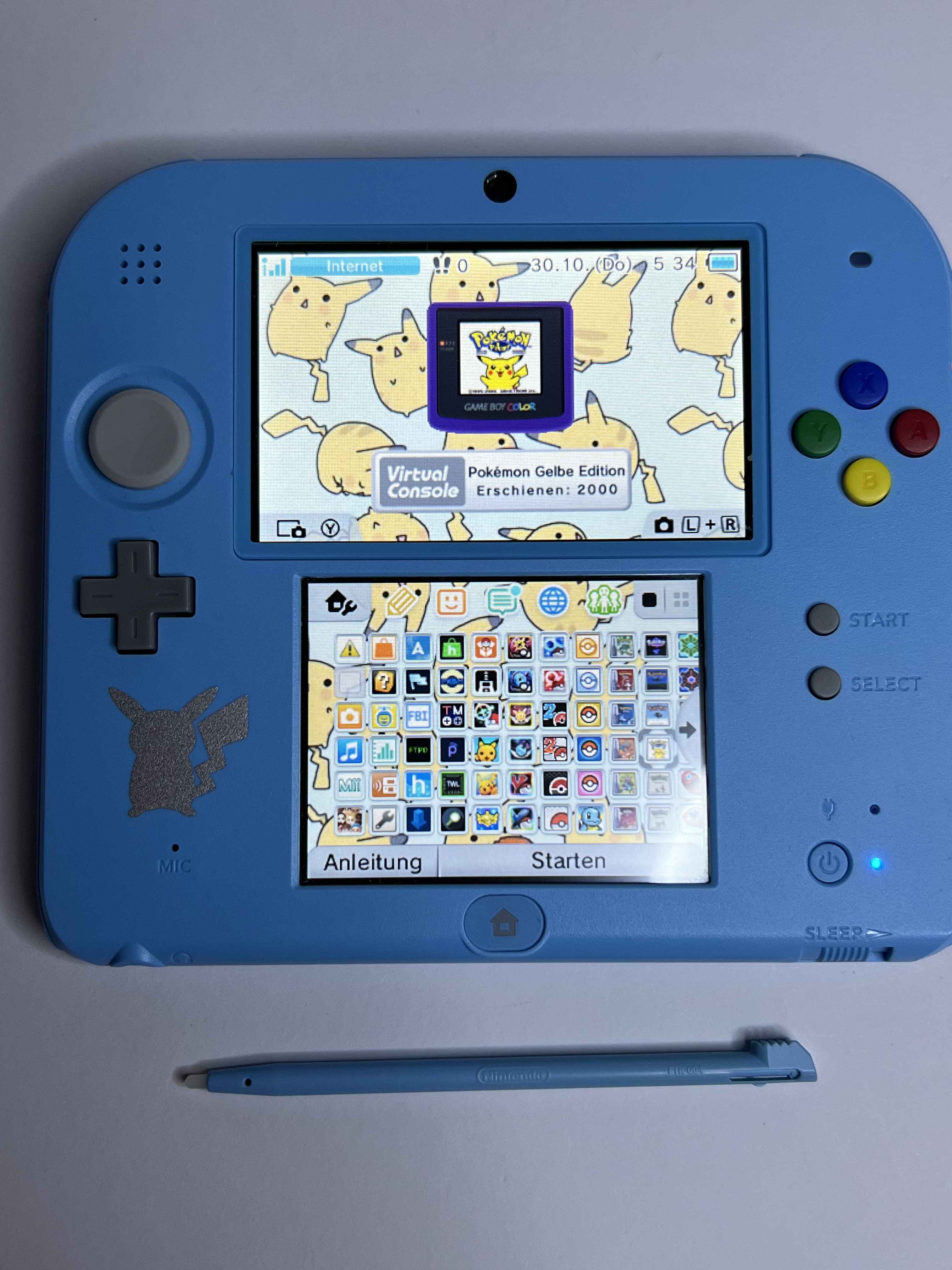 Nintendo 2DS Konsole Pokemon Sonne & Mond Edition mit 128GB, Pokemon Bank, Poke Mover & vielen Extras