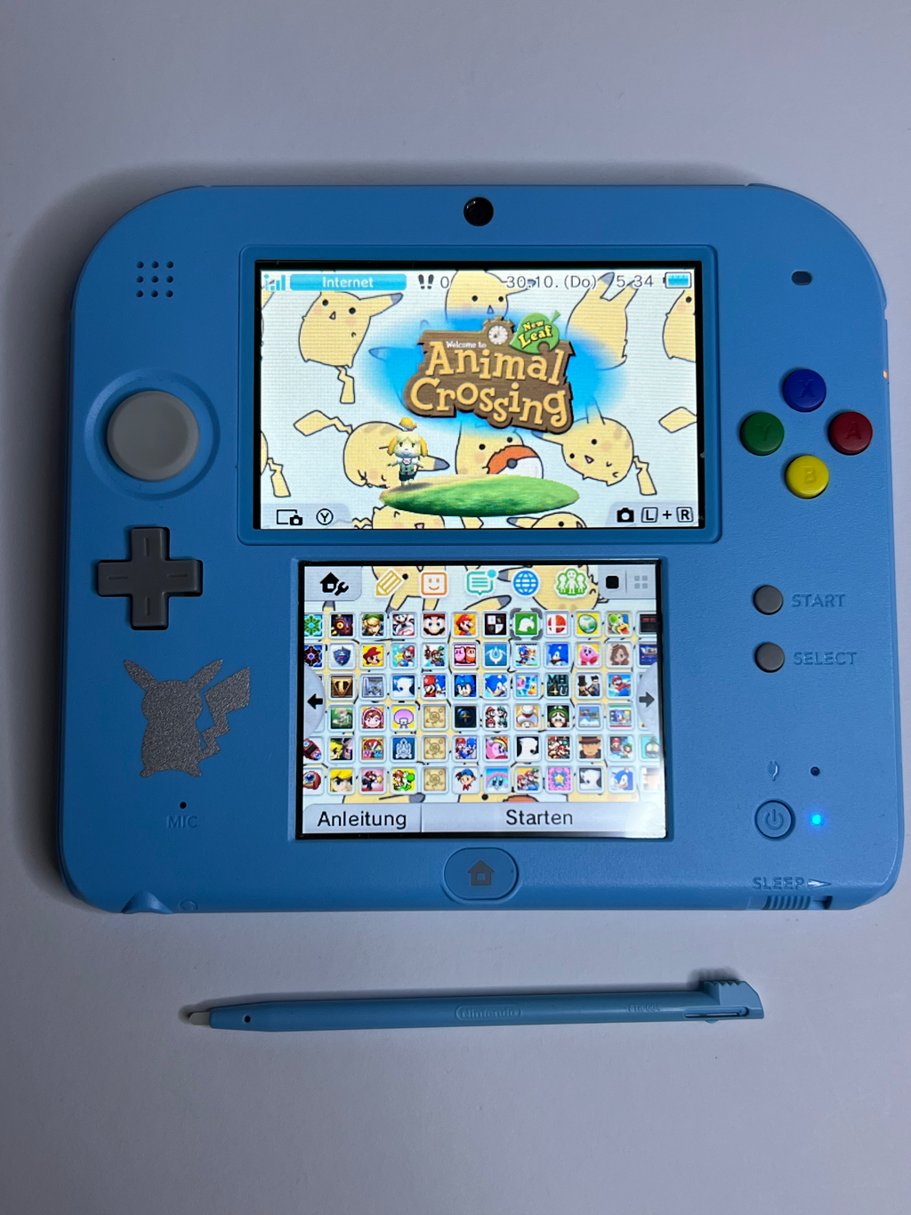 Nintendo 2DS Konsole Pokemon Mond Edition mit 128GB, Pokemon Bank, Poke Mover & vielen Extras