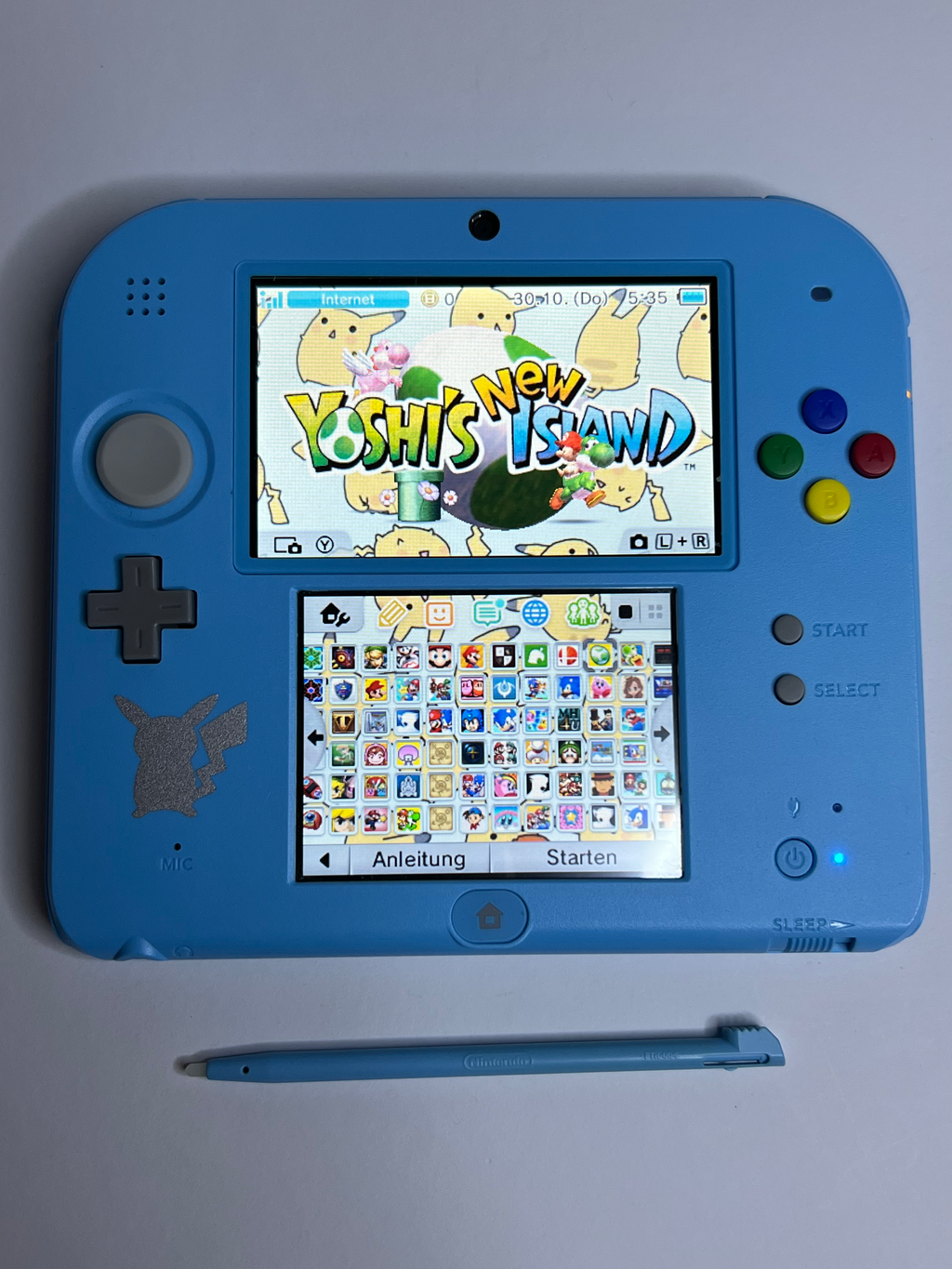 Nintendo 2DS Konsole Pokemon Mond Edition mit 128GB, Pokemon Bank, Poke Mover & vielen Extras