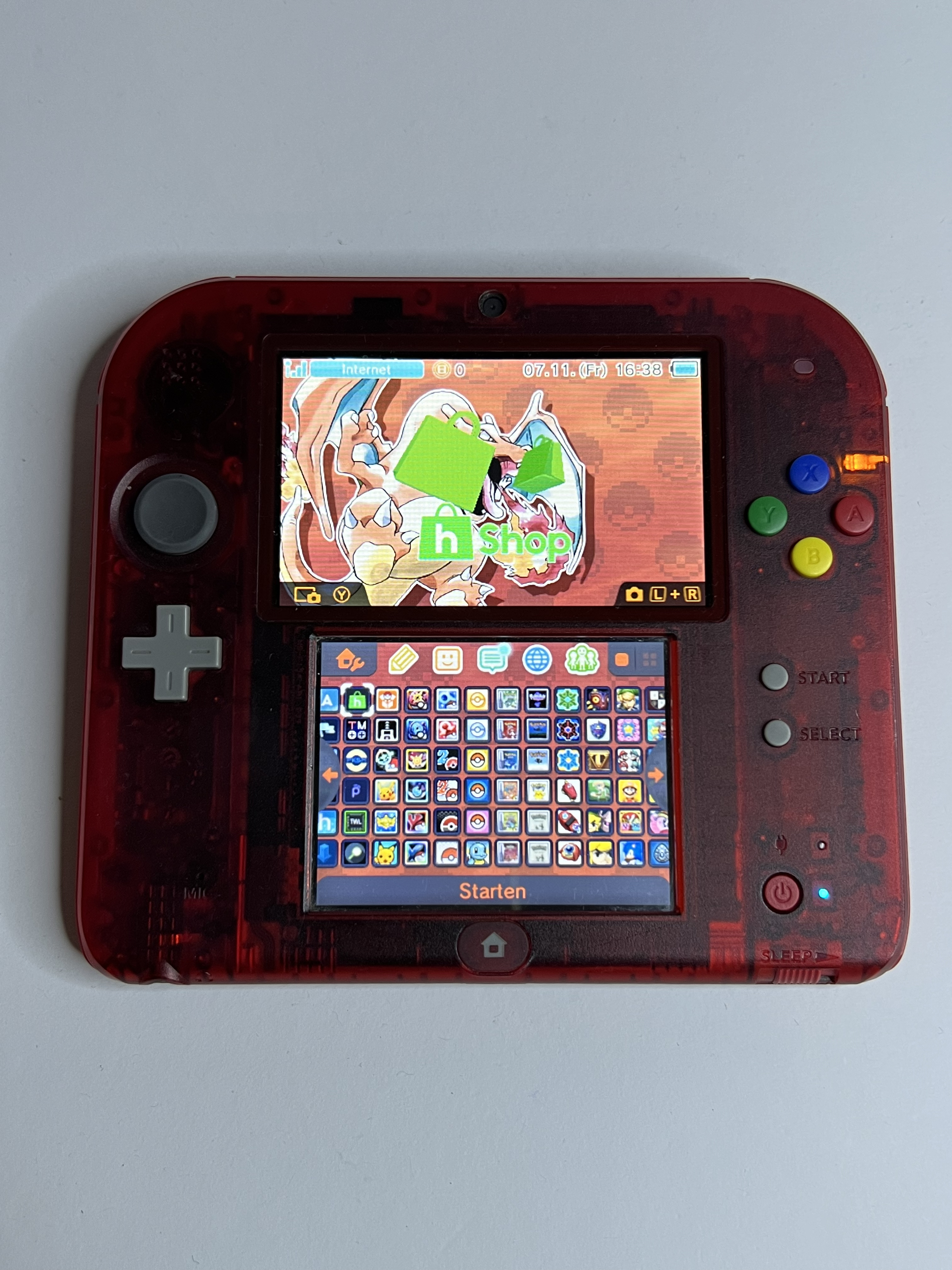 Nintendo 2DS Pokemon Rote Edition mit 128GB, Pokemon Bank, Poke Mover & vielen Extras