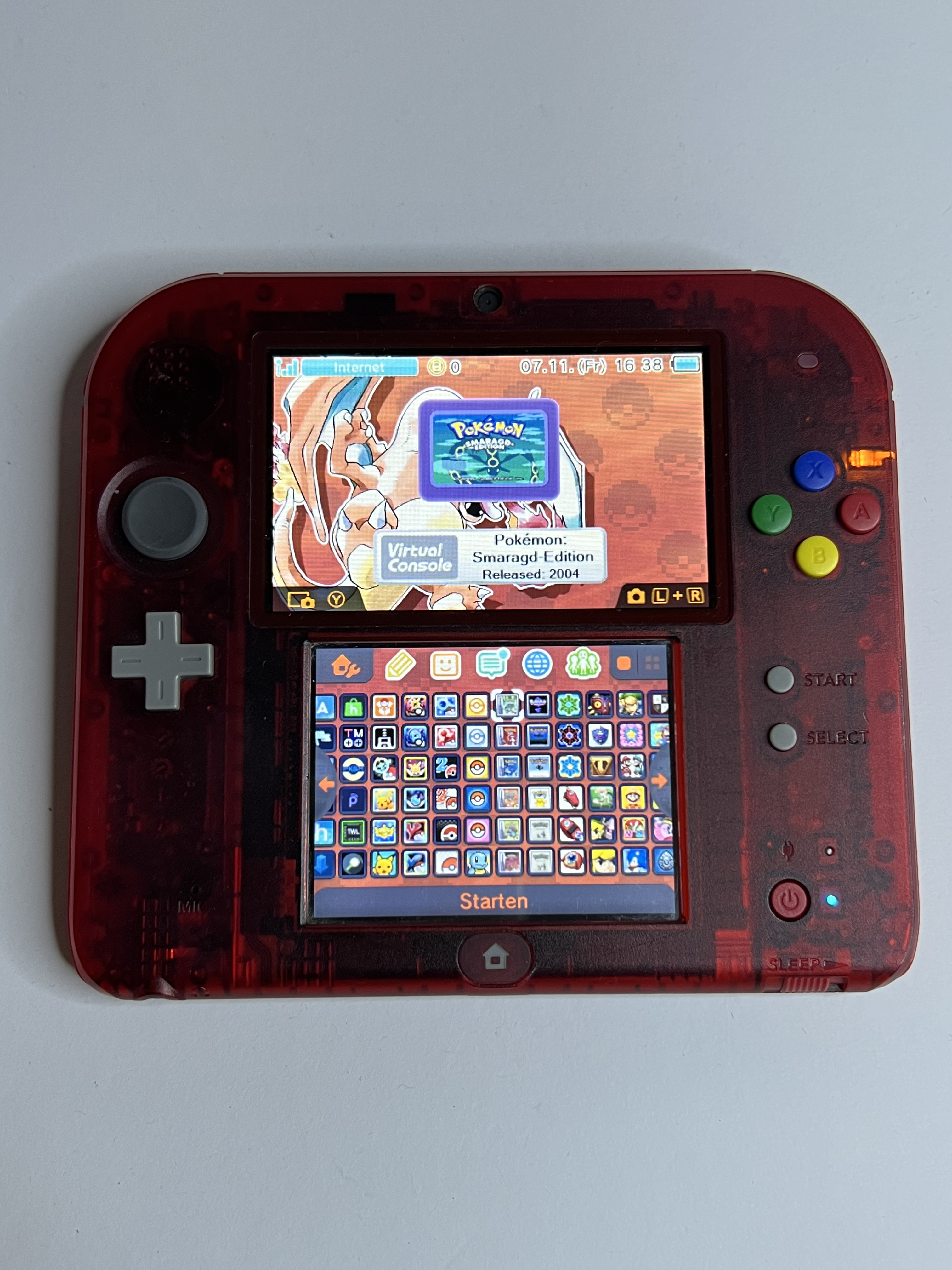 Nintendo 2DS Pokemon Rote Edition mit 128GB, Pokemon Bank, Poke Mover & vielen Extras