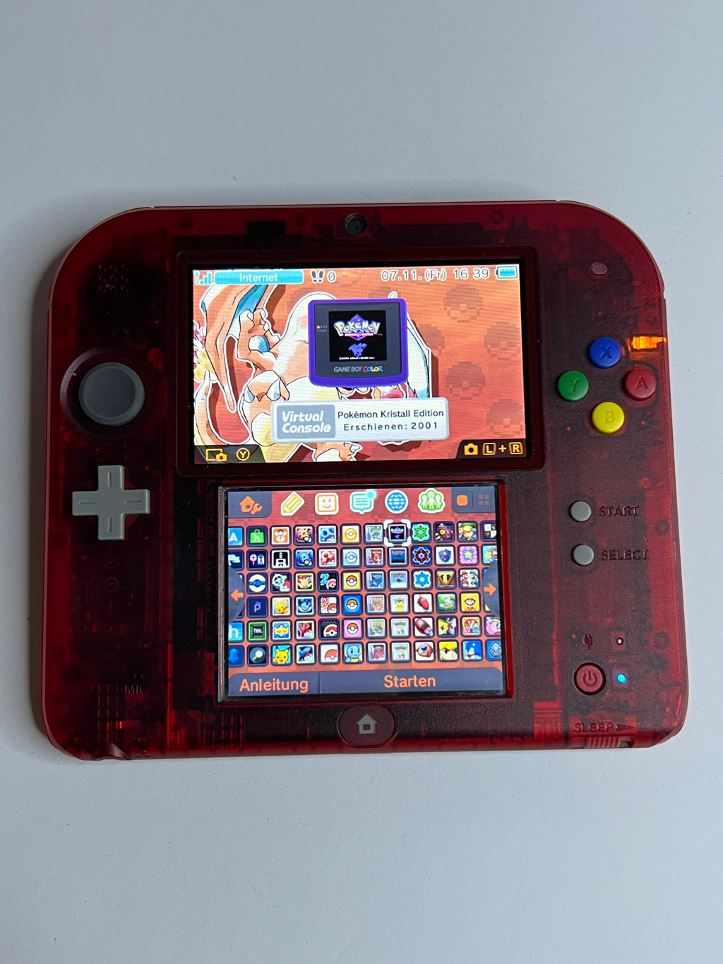 Nintendo 2DS Pokemon Rote Edition mit 128GB, Pokemon Bank, Poke Mover & vielen Extras