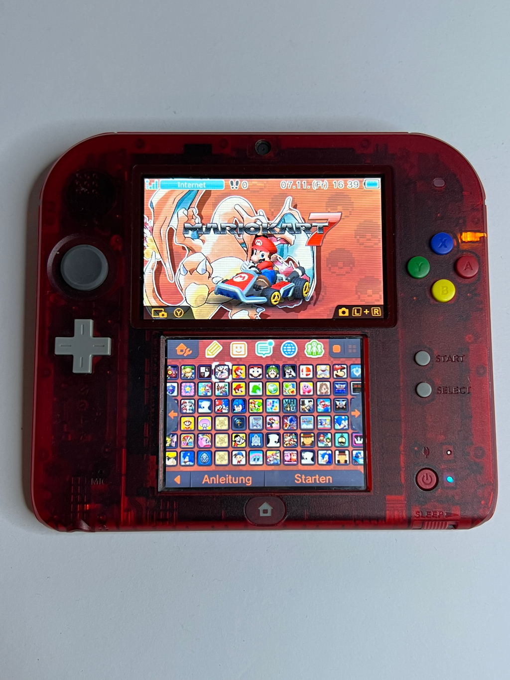 Nintendo 2DS Pokemon Rote Edition mit 128GB, Pokemon Bank, Poke Mover & vielen Extras