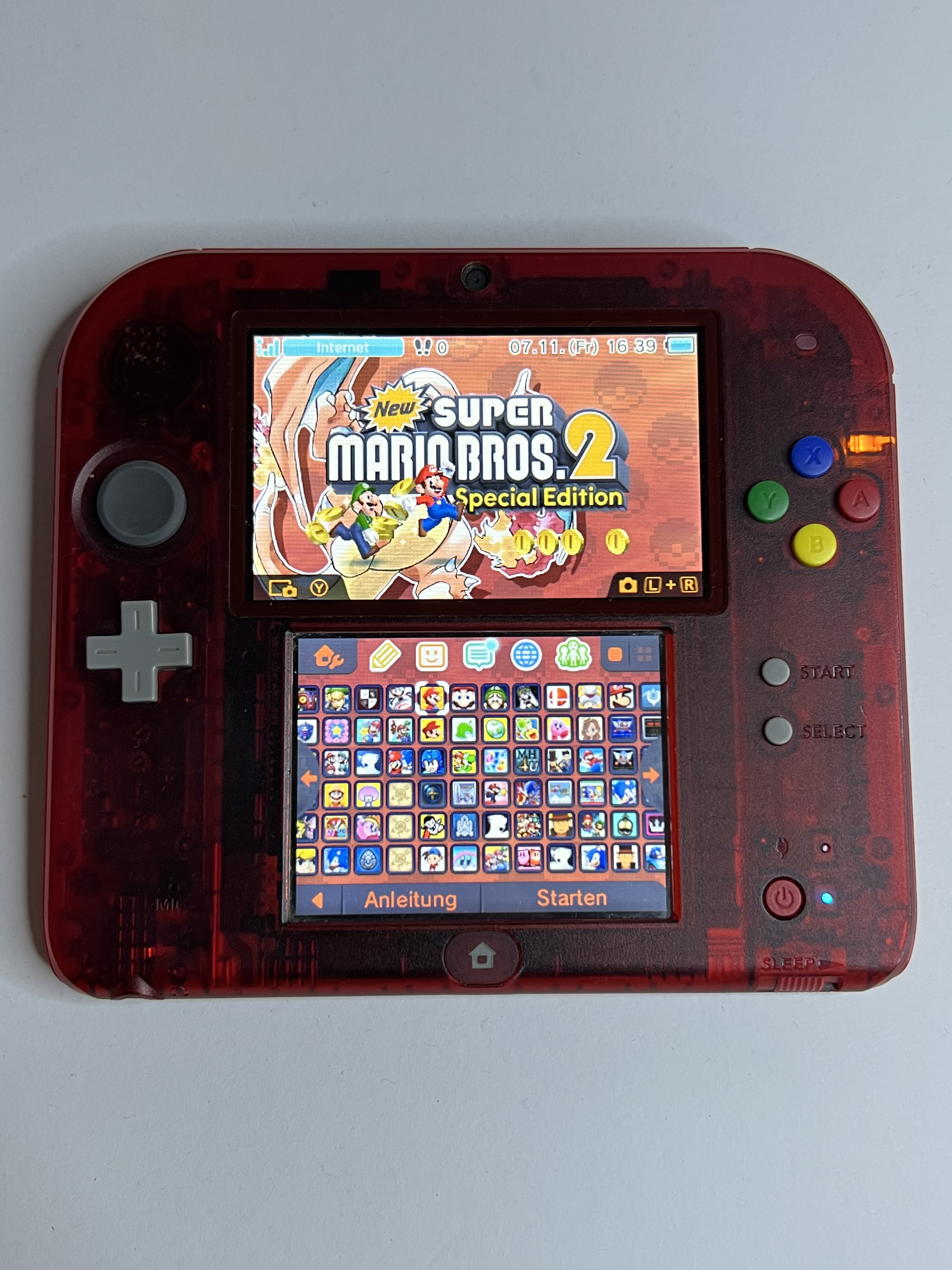 Nintendo 2DS Pokemon Rote Edition mit 128GB, Pokemon Bank, Poke Mover & vielen Extras