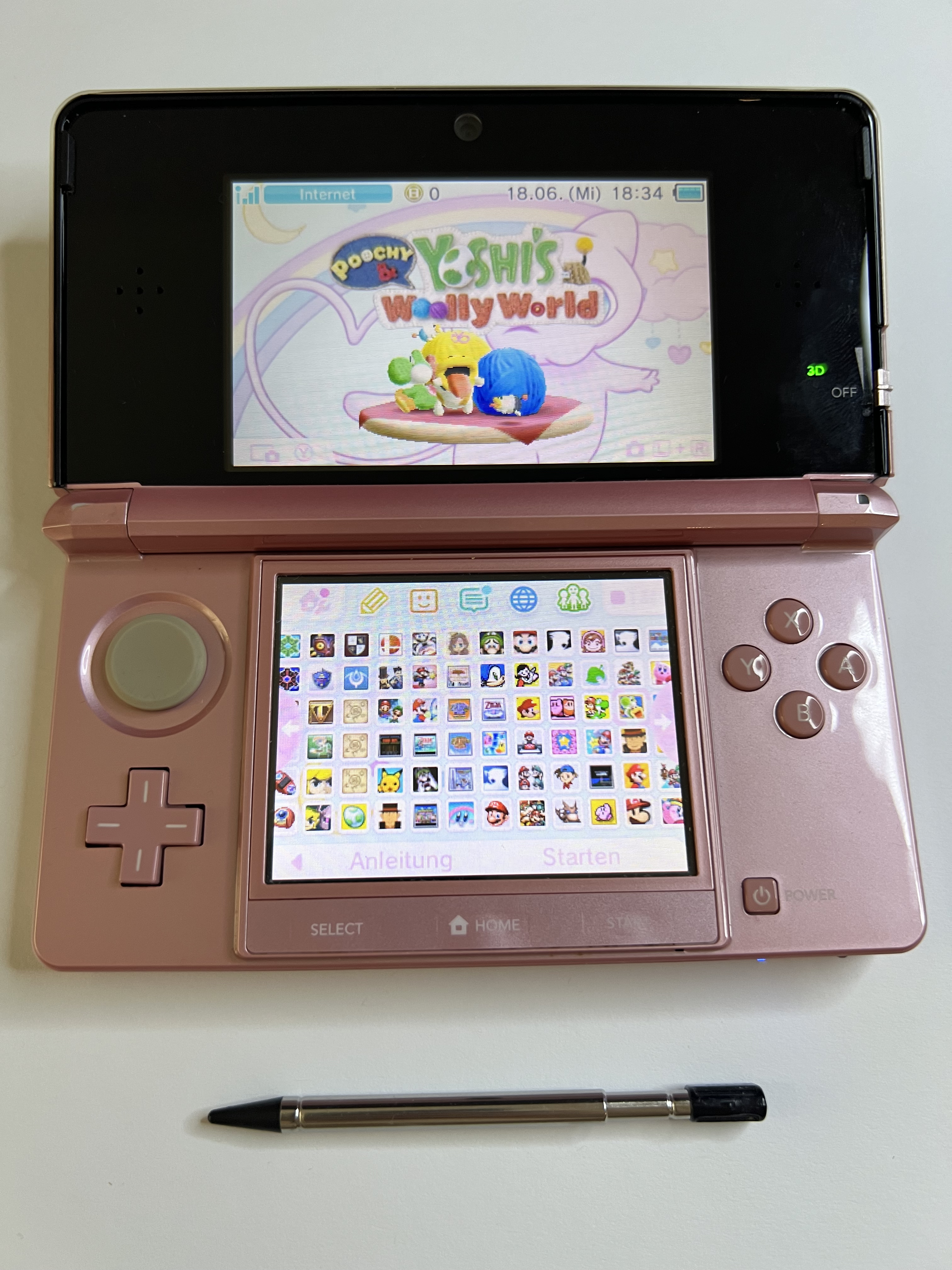 Nintendo 3DS Konsole in rosa pink mit 128GB, Pokemon Bank, Poke Mover & vielen Extras